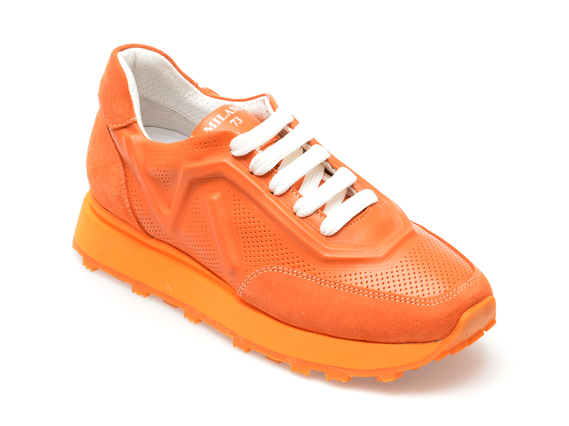 Pantofi casual GOLD DEER portocalii, 1187032, din piele naturala