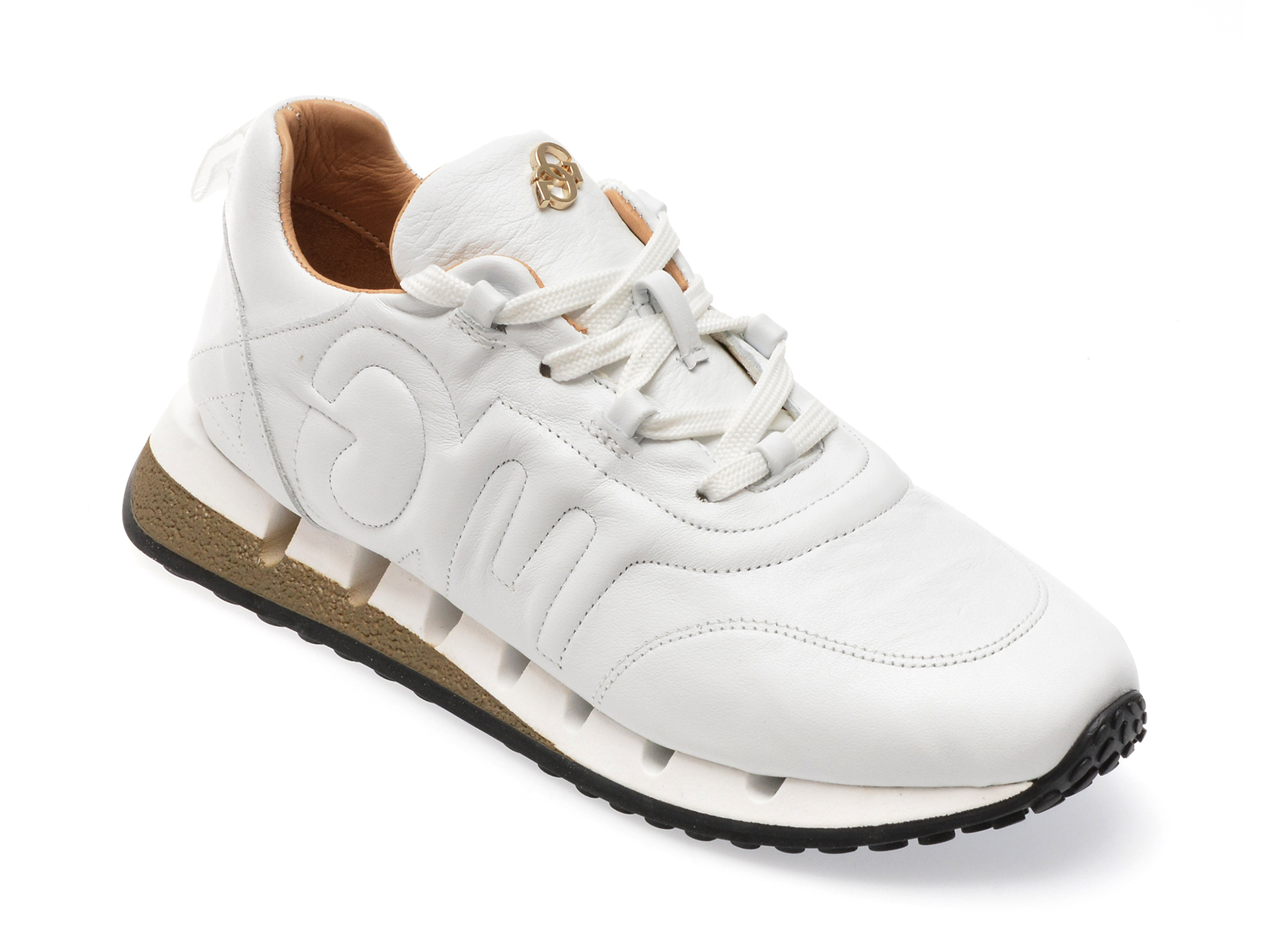 Pantofi casual GRYXX albi, 1400463, din piele naturala