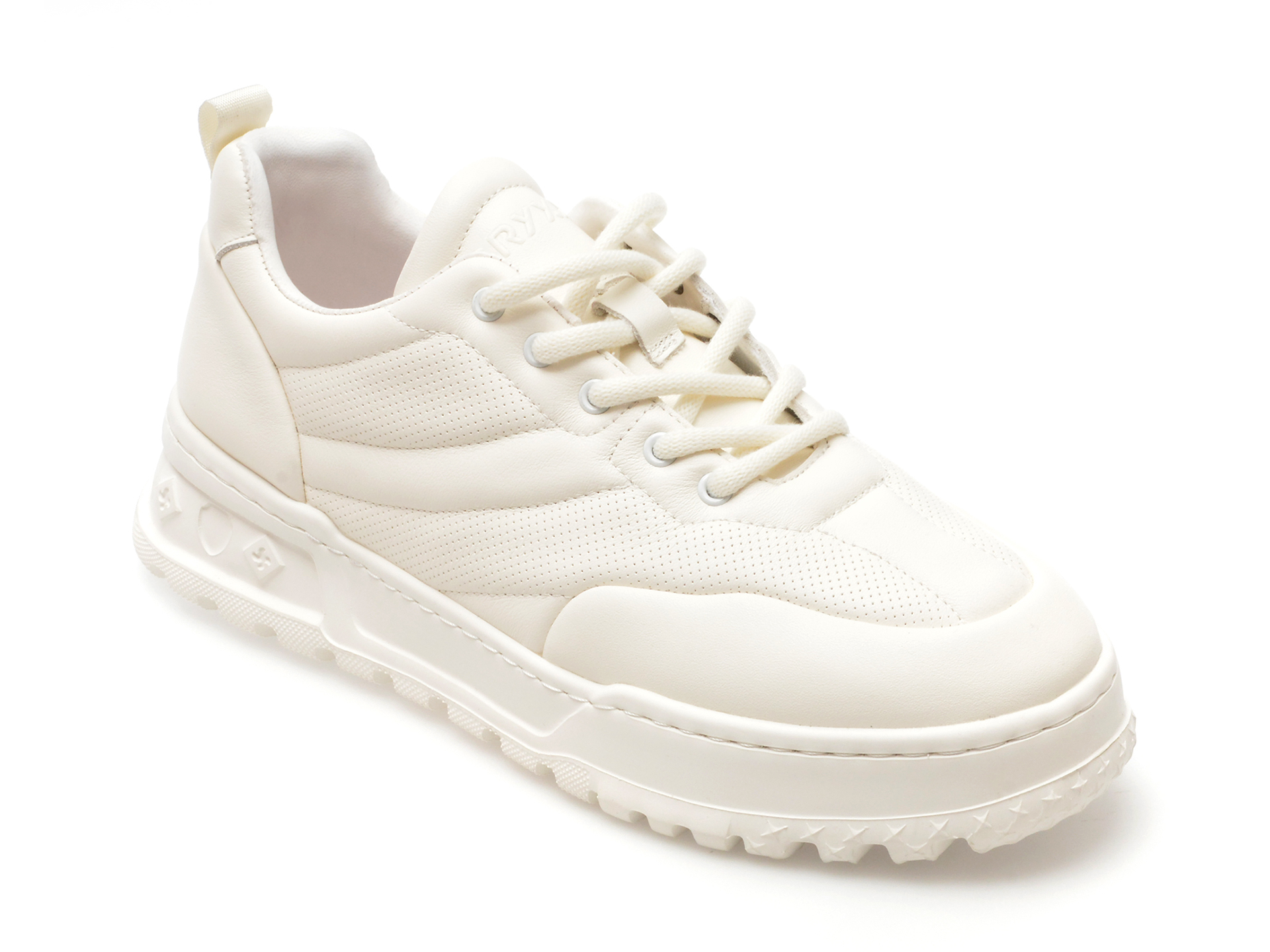 Pantofi casual GRYXX albi, 370911, din piele naturala