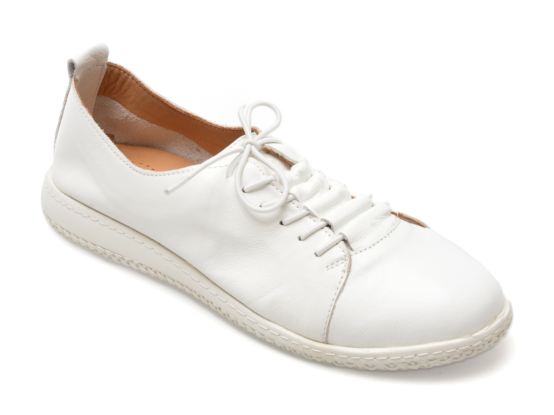 Pantofi casual GRYXX albi, 5002023, din piele naturala