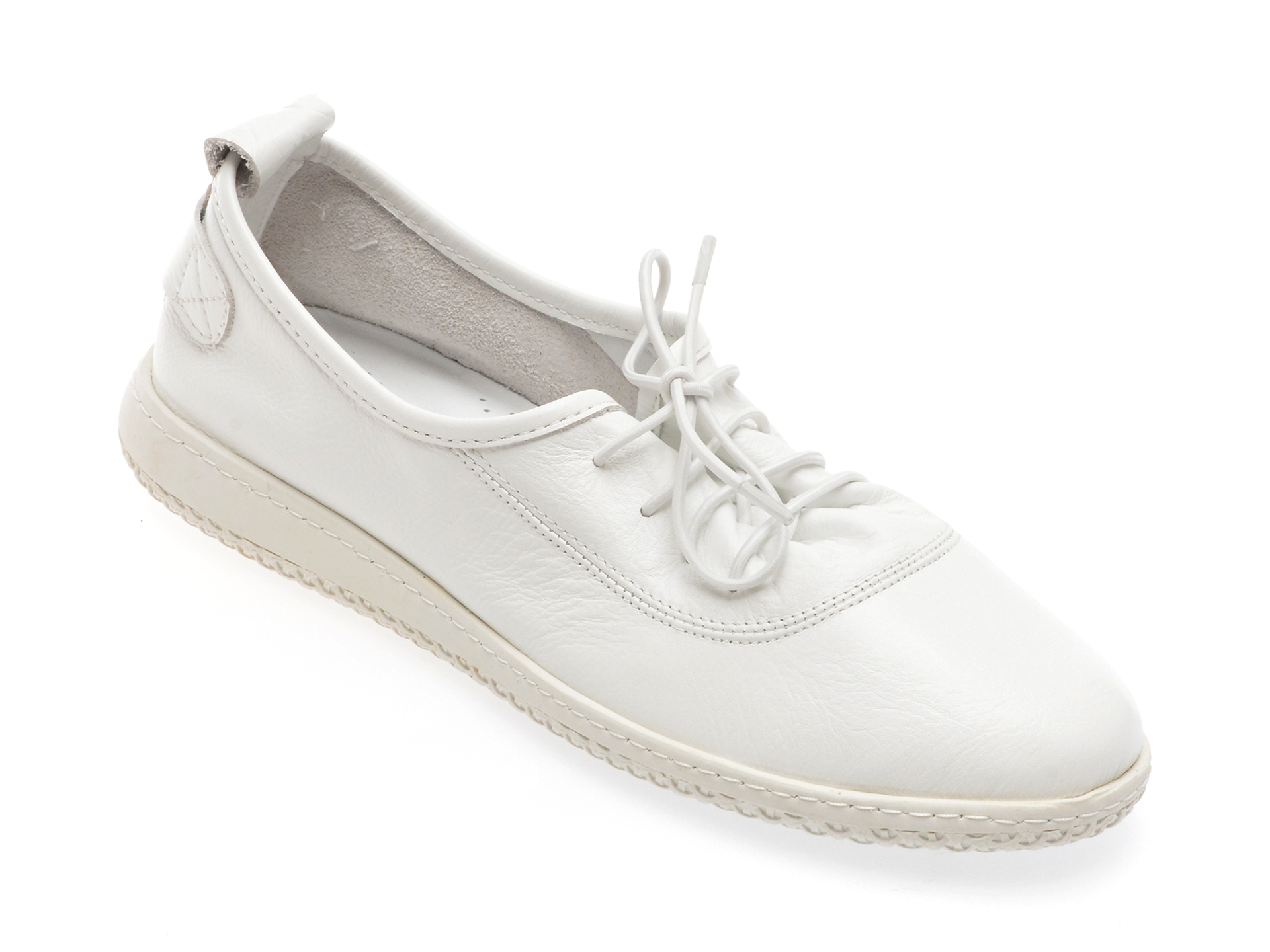 Pantofi casual MOLLY BESSA albi, 5002020, din piele naturala