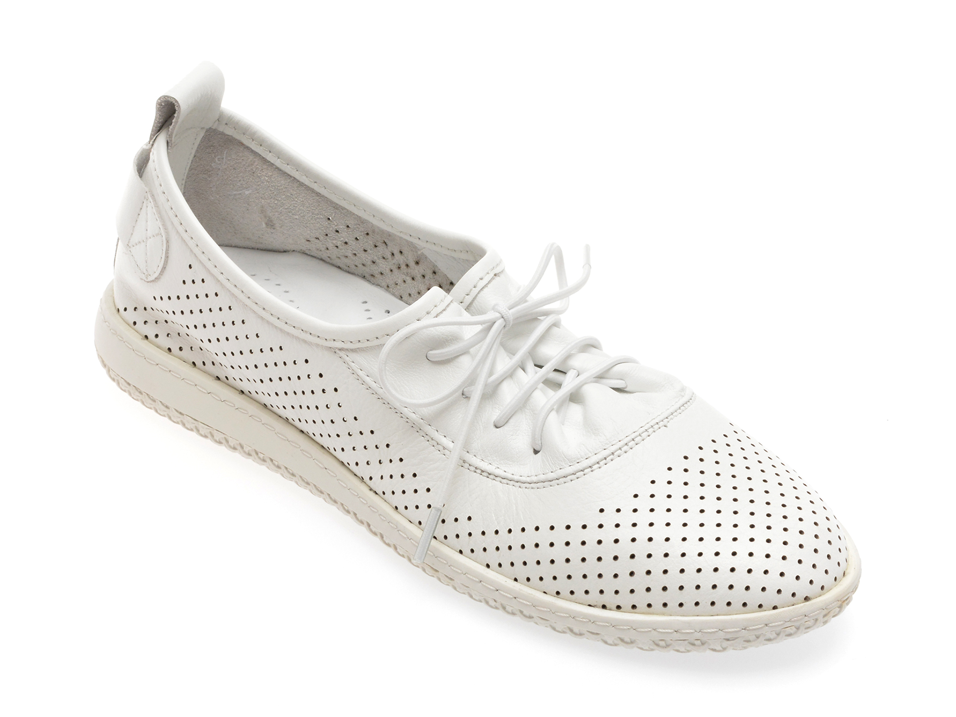 Pantofi casual MOLLY BESSA albi, 5002020, din piele naturala