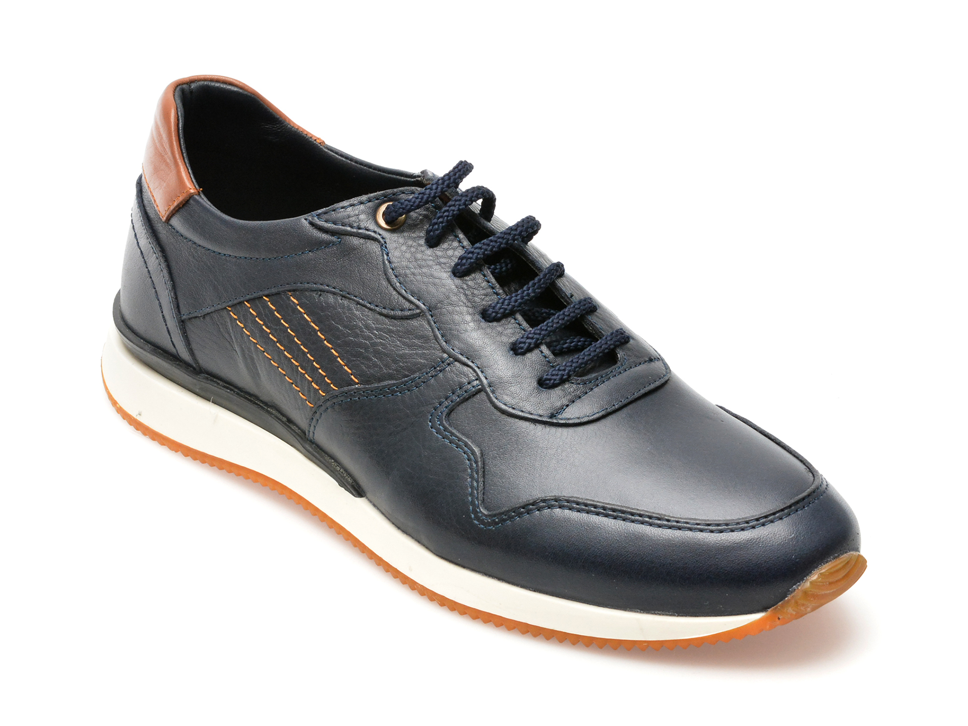 Pantofi casual OTTER bleumarin, 231107, din piele naturala