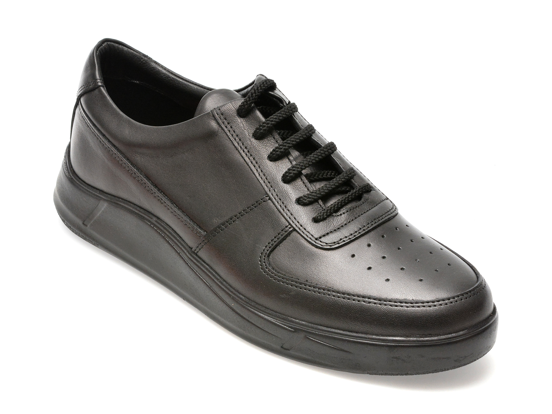 Pantofi casual OTTER negri, 20552, din piele naturala