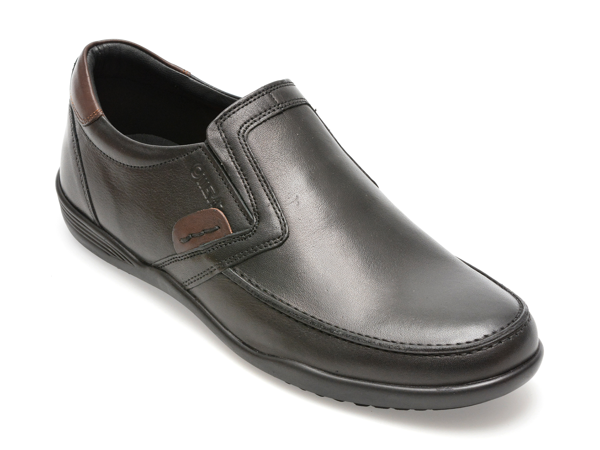 Pantofi casual OTTER negri, 220, din piele naturala