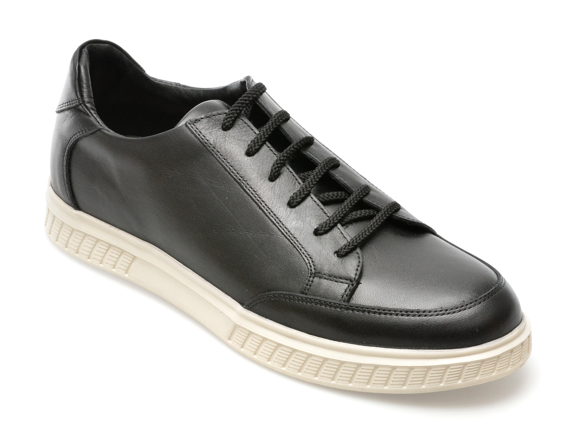 Pantofi casual OTTER negri, EF426, din piele naturala