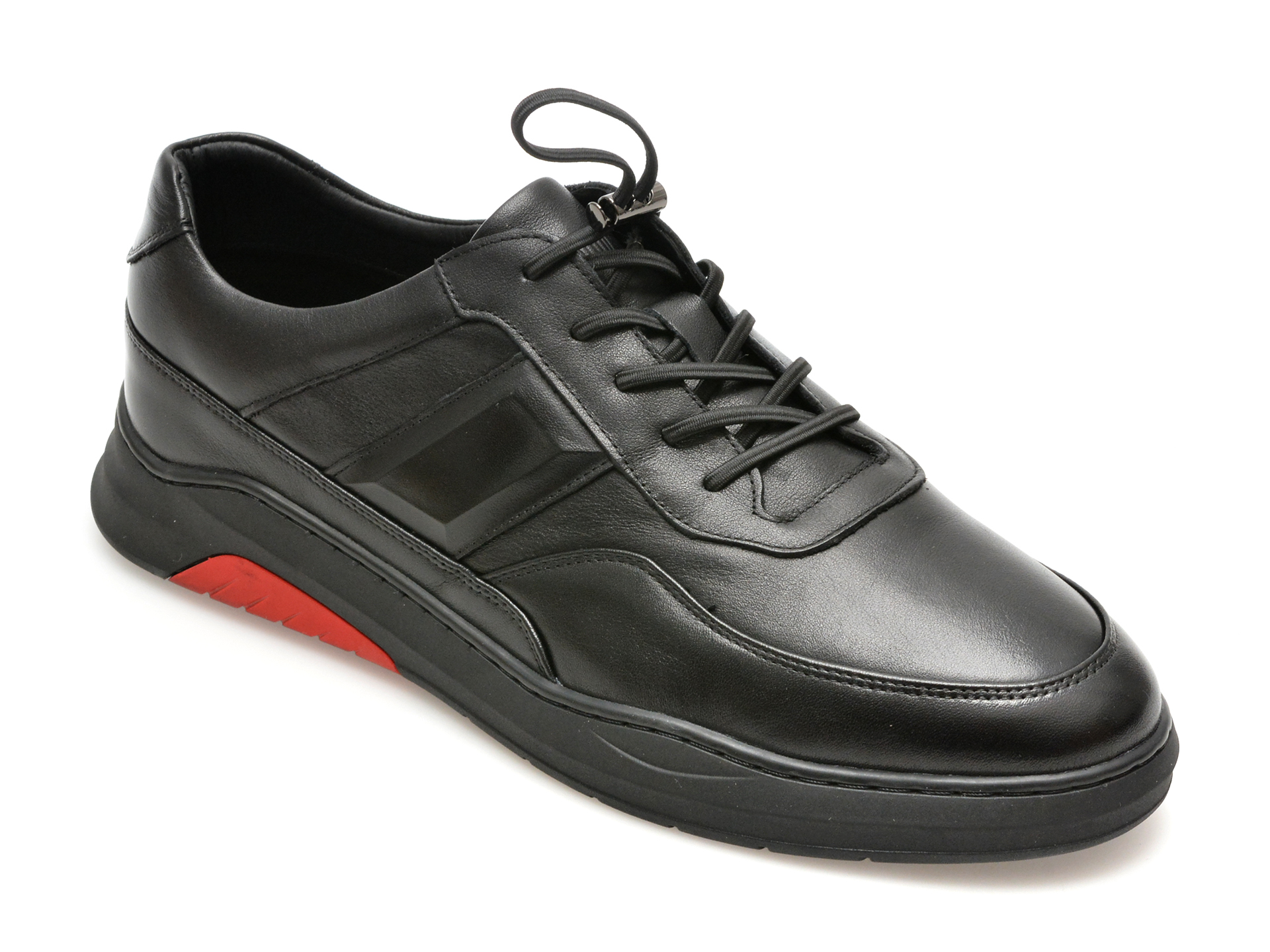 Pantofi casual OTTER negri, NR02, din piele naturala