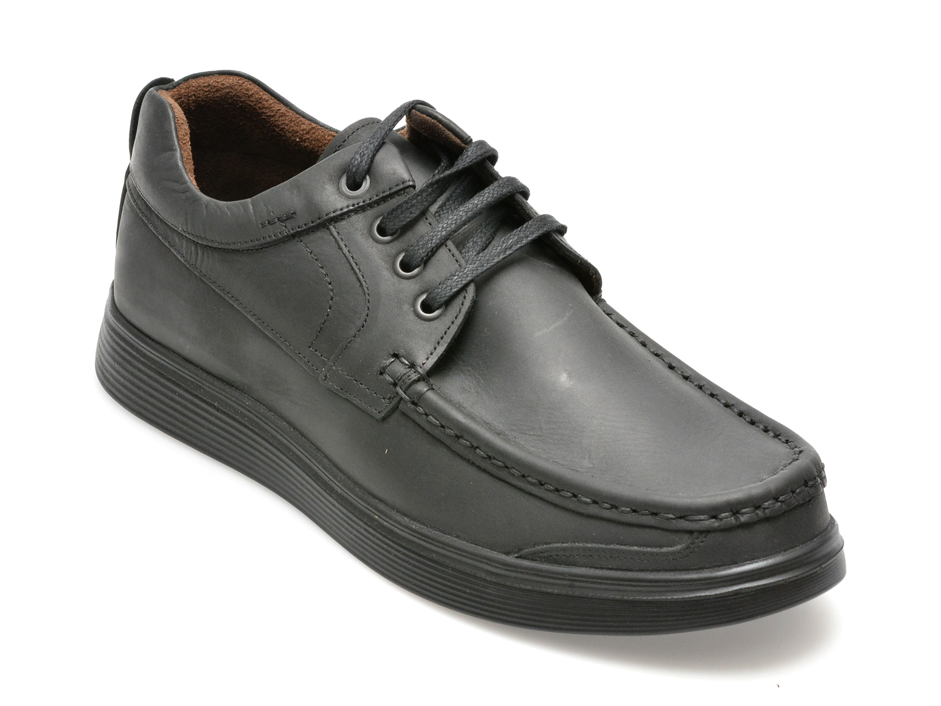 Pantofi casual OTTER negri, TUR80, din piele naturala