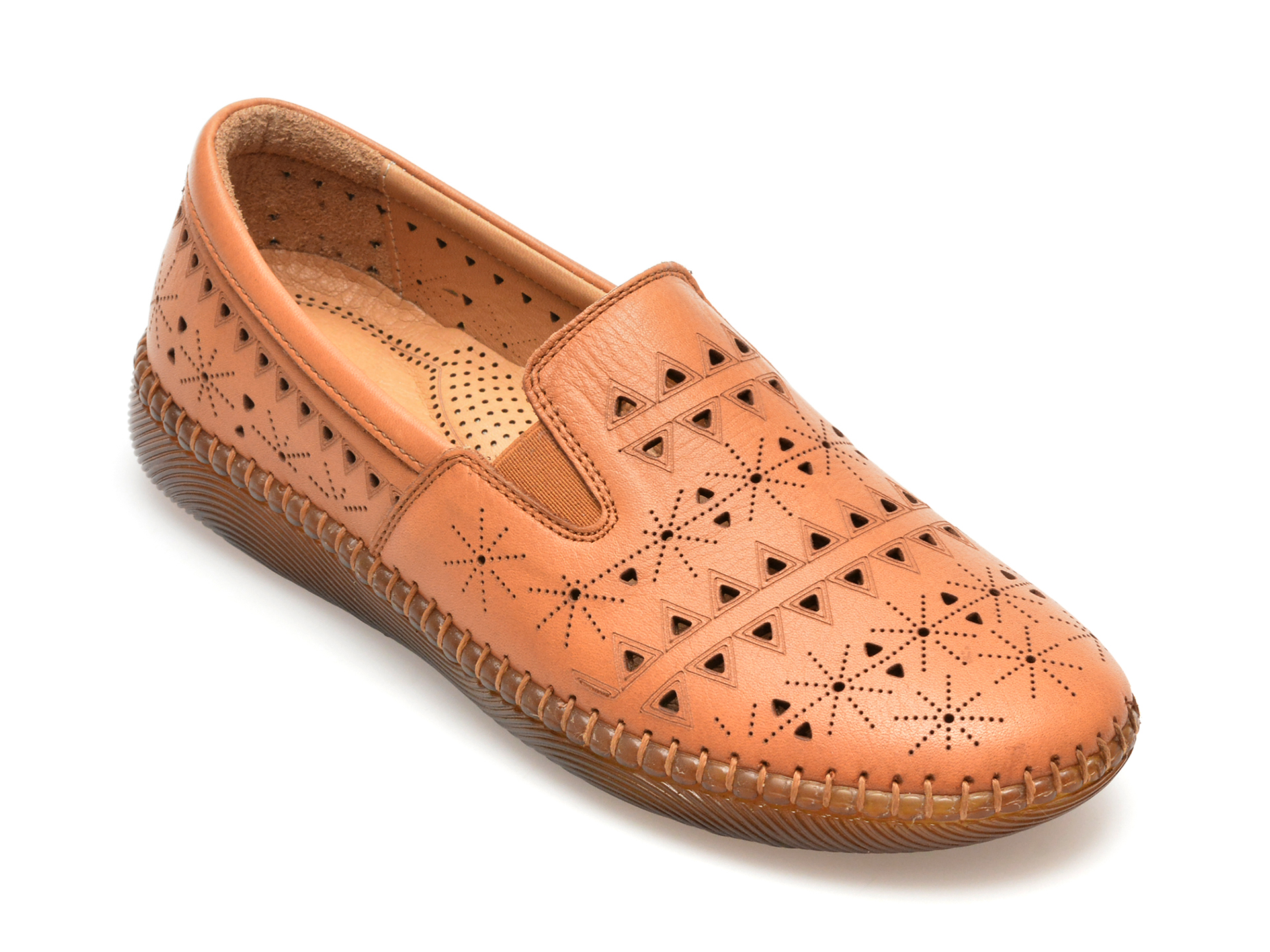 Pantofi casual OZIYS maro, 22107, din piele naturala