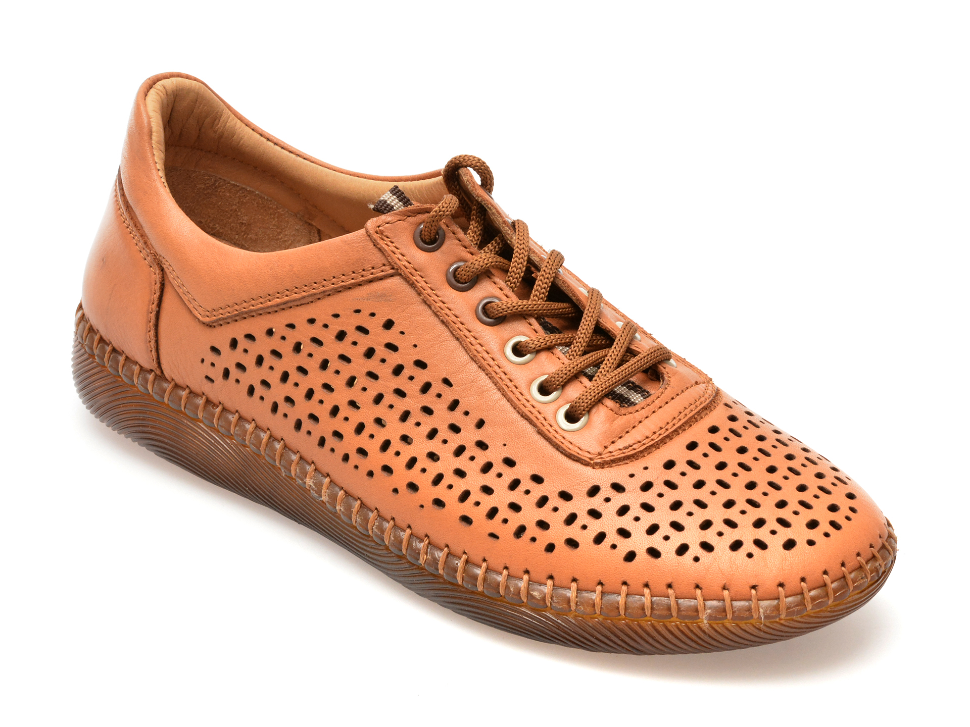 Pantofi casual OZIYS maro, 22109, din piele naturala