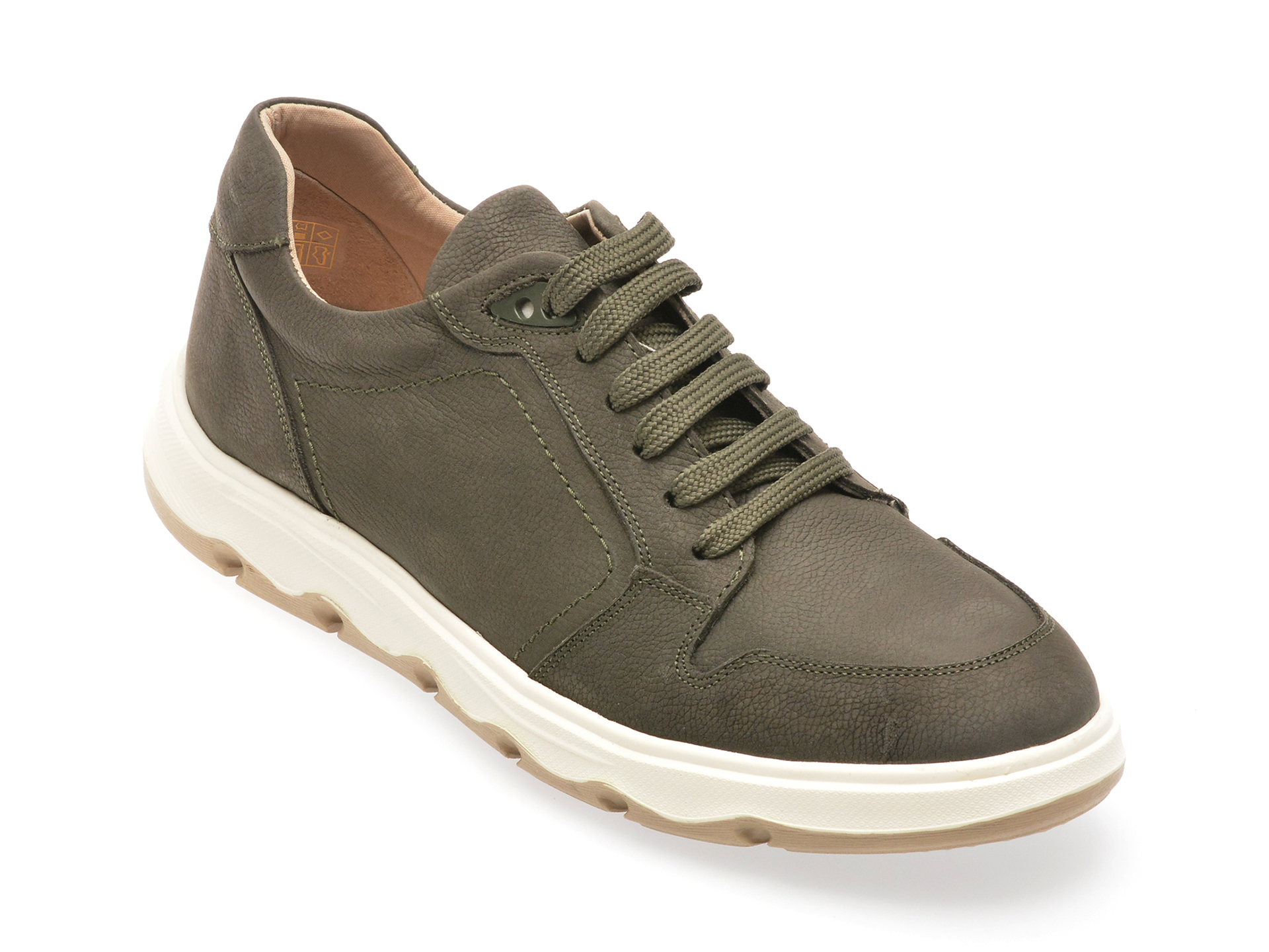 Pantofi casual PANORAMA kaki, 4172493, din nabuc