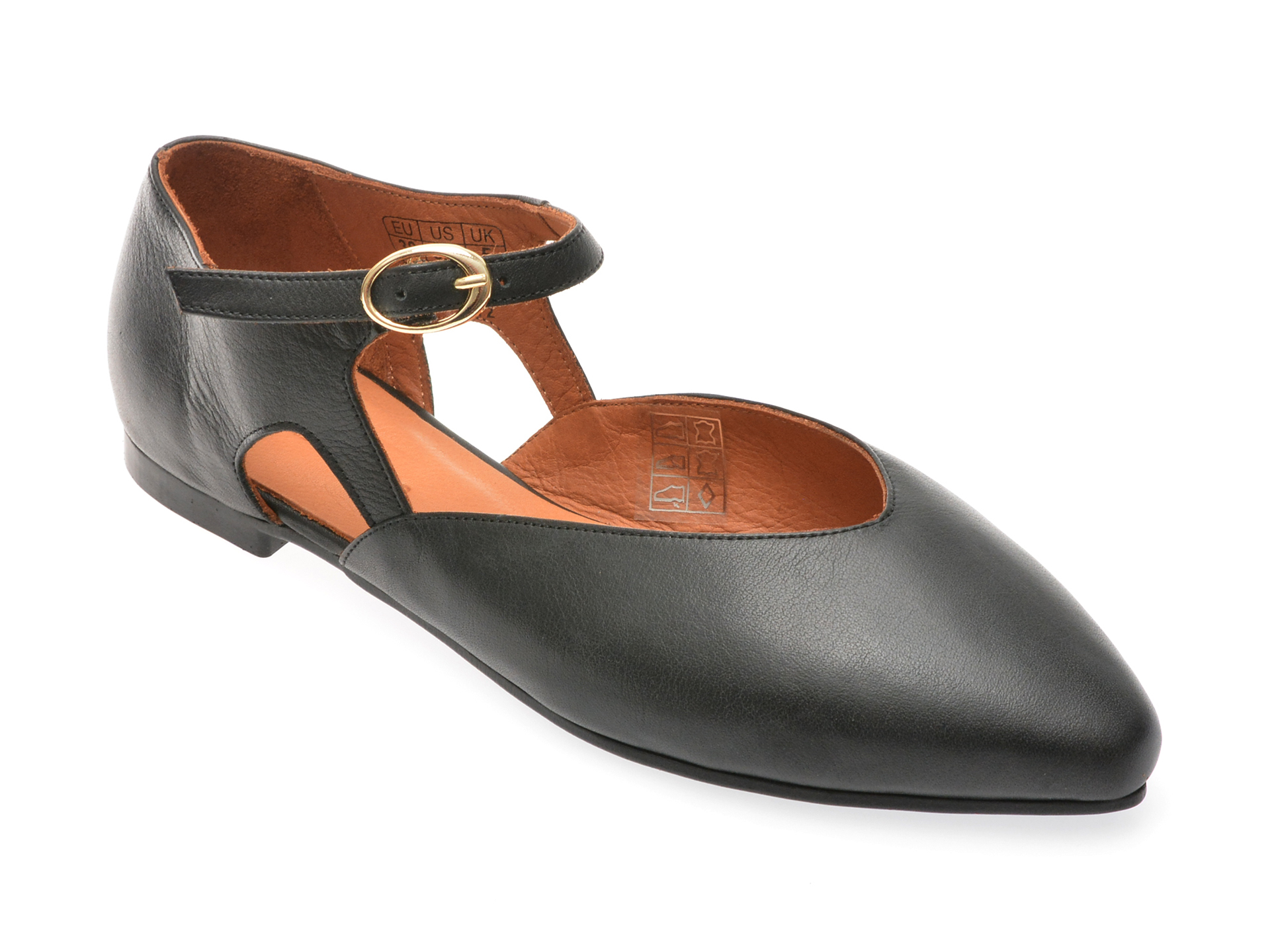 Pantofi casual PANORAMA negri, 2922472, din piele naturala