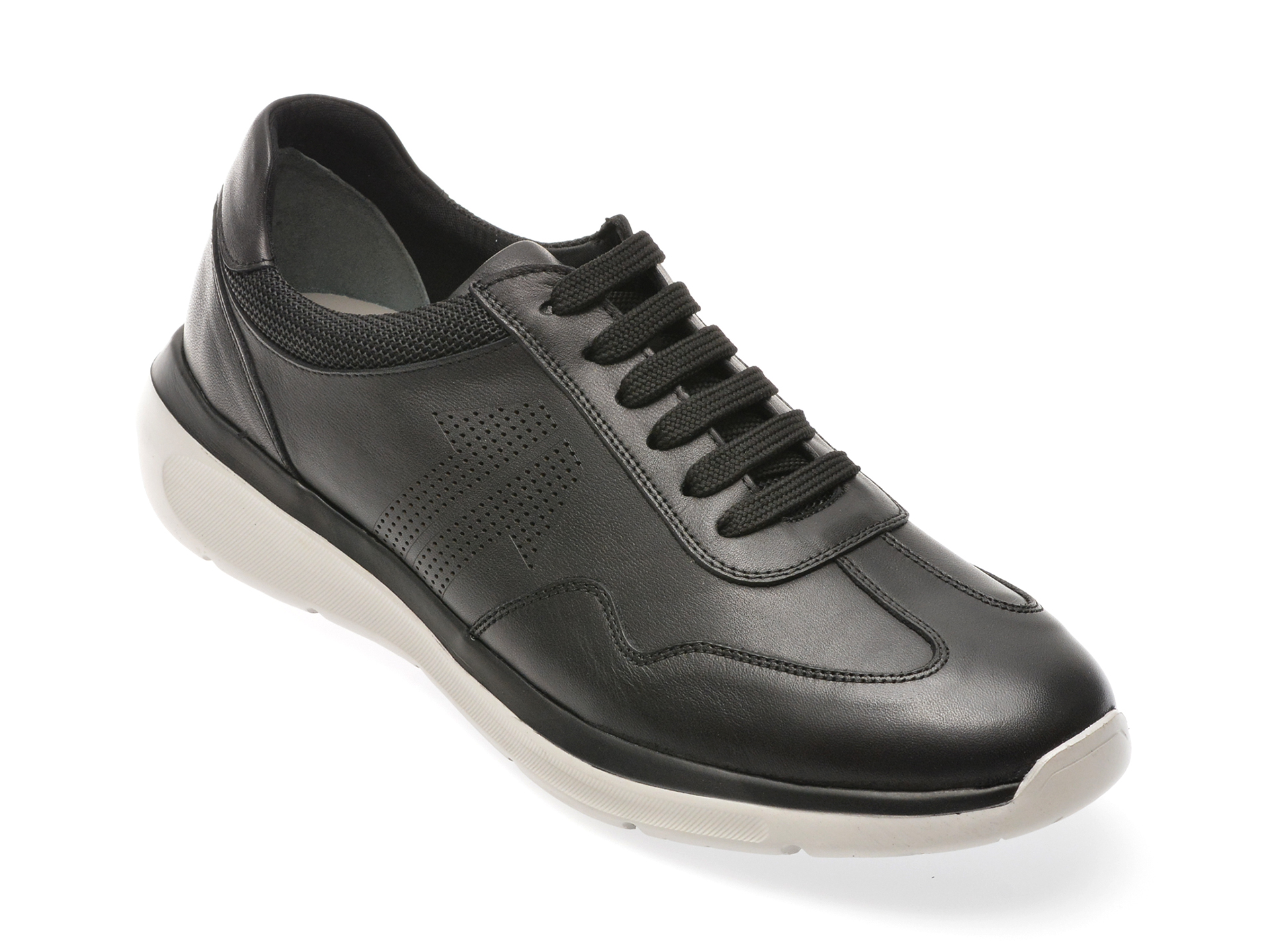 Pantofi casual PANORAMA negri, 4172411, din piele naturala