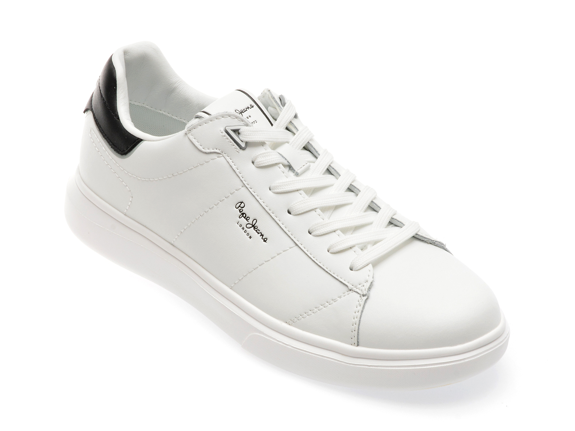 Pantofi casual PEPE JEANS albi, MS30981, din piele naturala