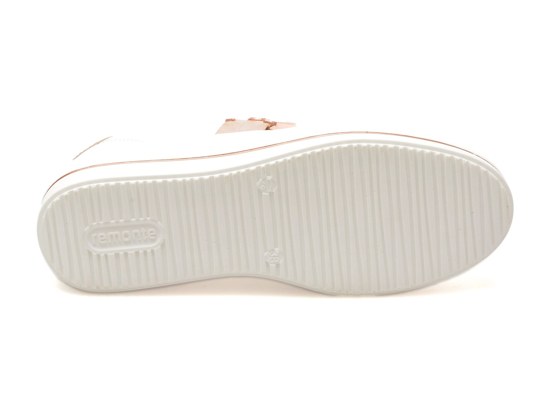 Pantofi Casual REMONTE albi, D1C02, din piele naturala