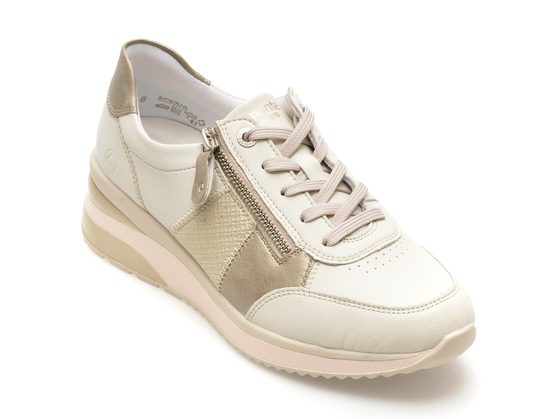 Pantofi casual REMONTE albi, D2414, din piele naturala
