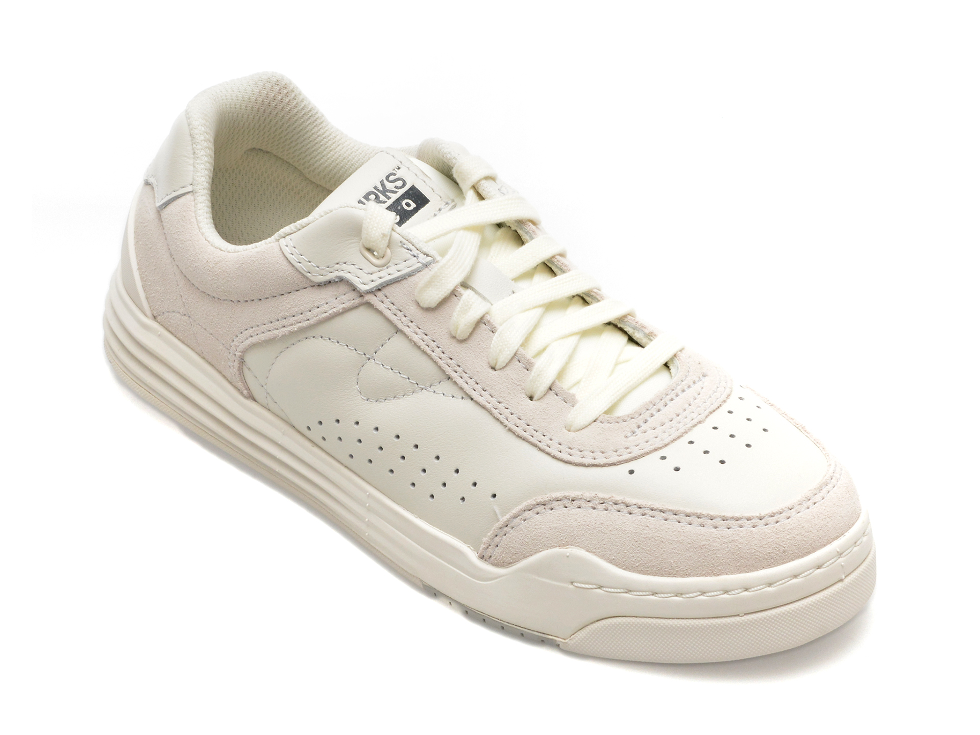 Pantofi CLARKS albi, CIC20O, din piele naturala