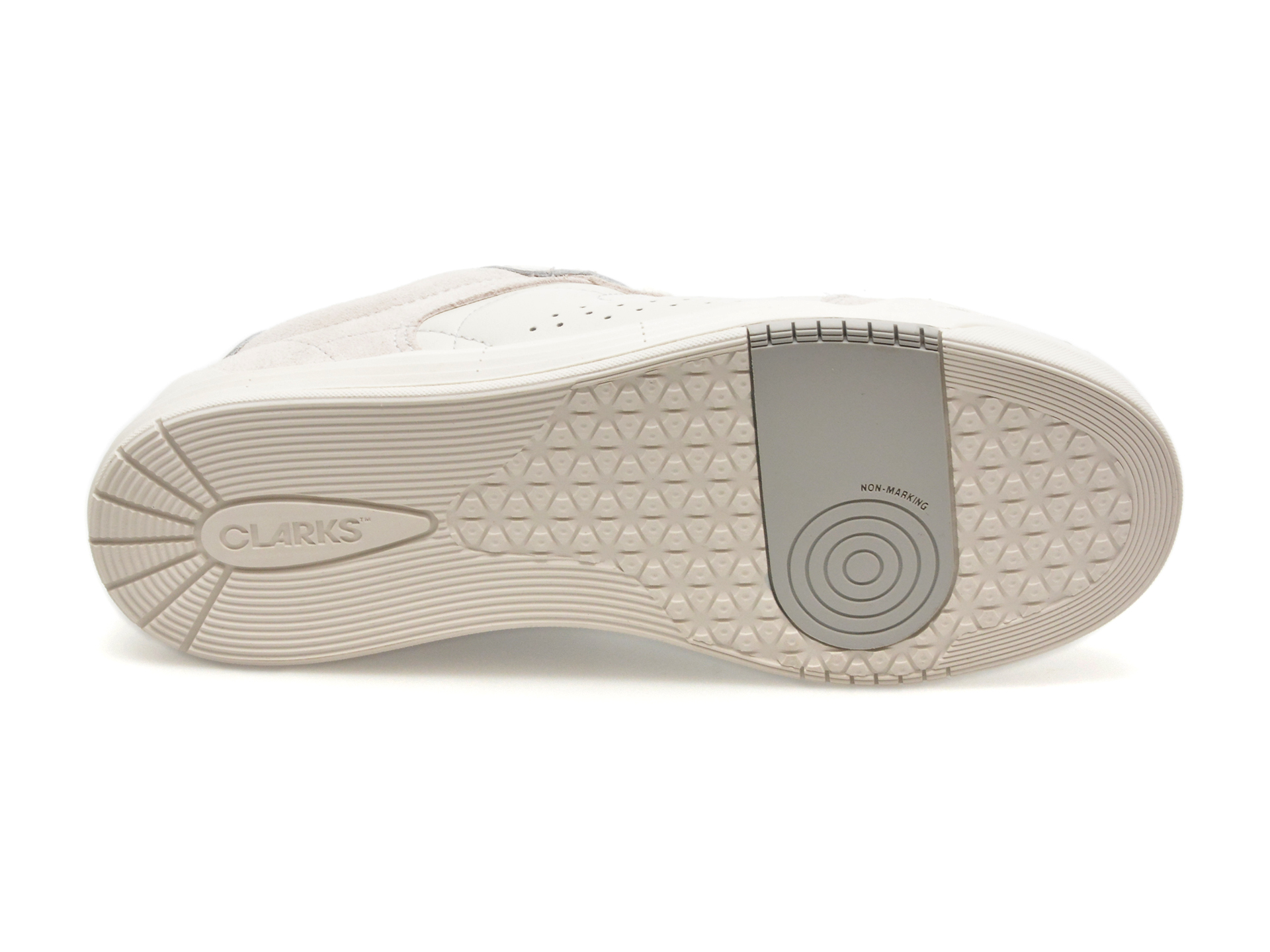 Pantofi CLARKS albi, CIC20O, din piele naturala