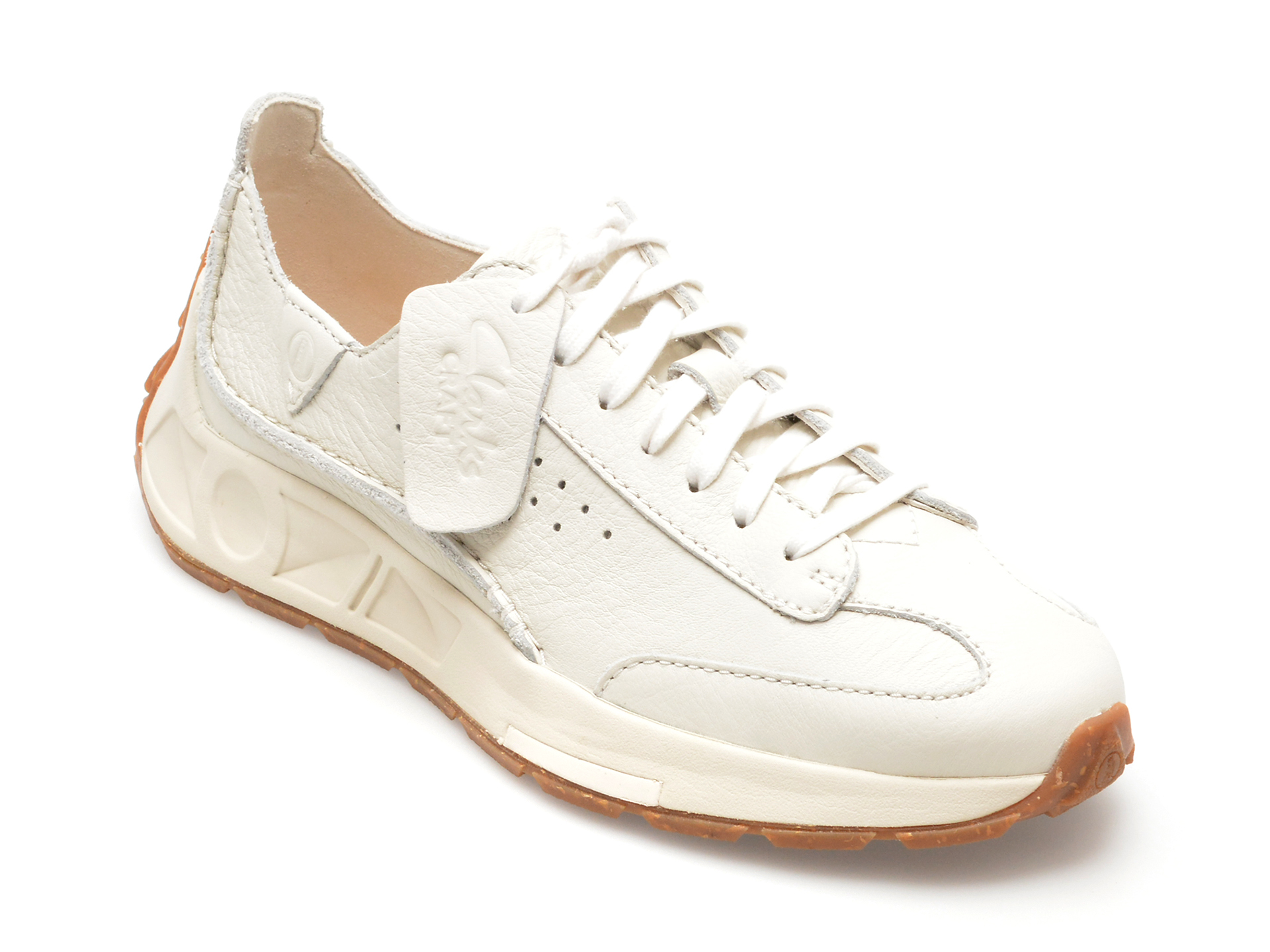 Pantofi CLARKS albi, CRAFSPE, din piele naturala