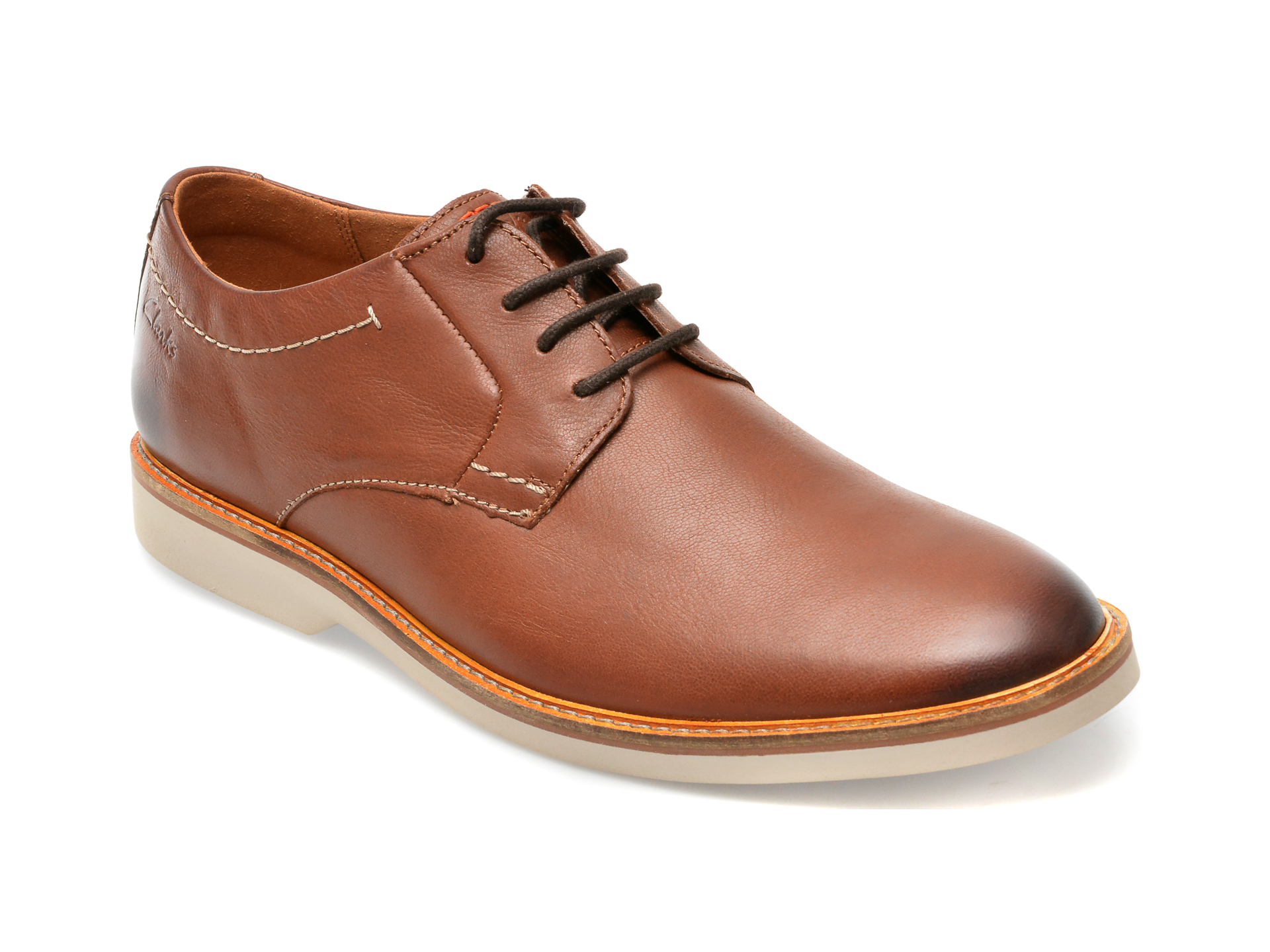 Pantofi CLARKS maro, ATTICUS LTLACE 16-N, din piele naturala /barbati/pantofi imagine noua