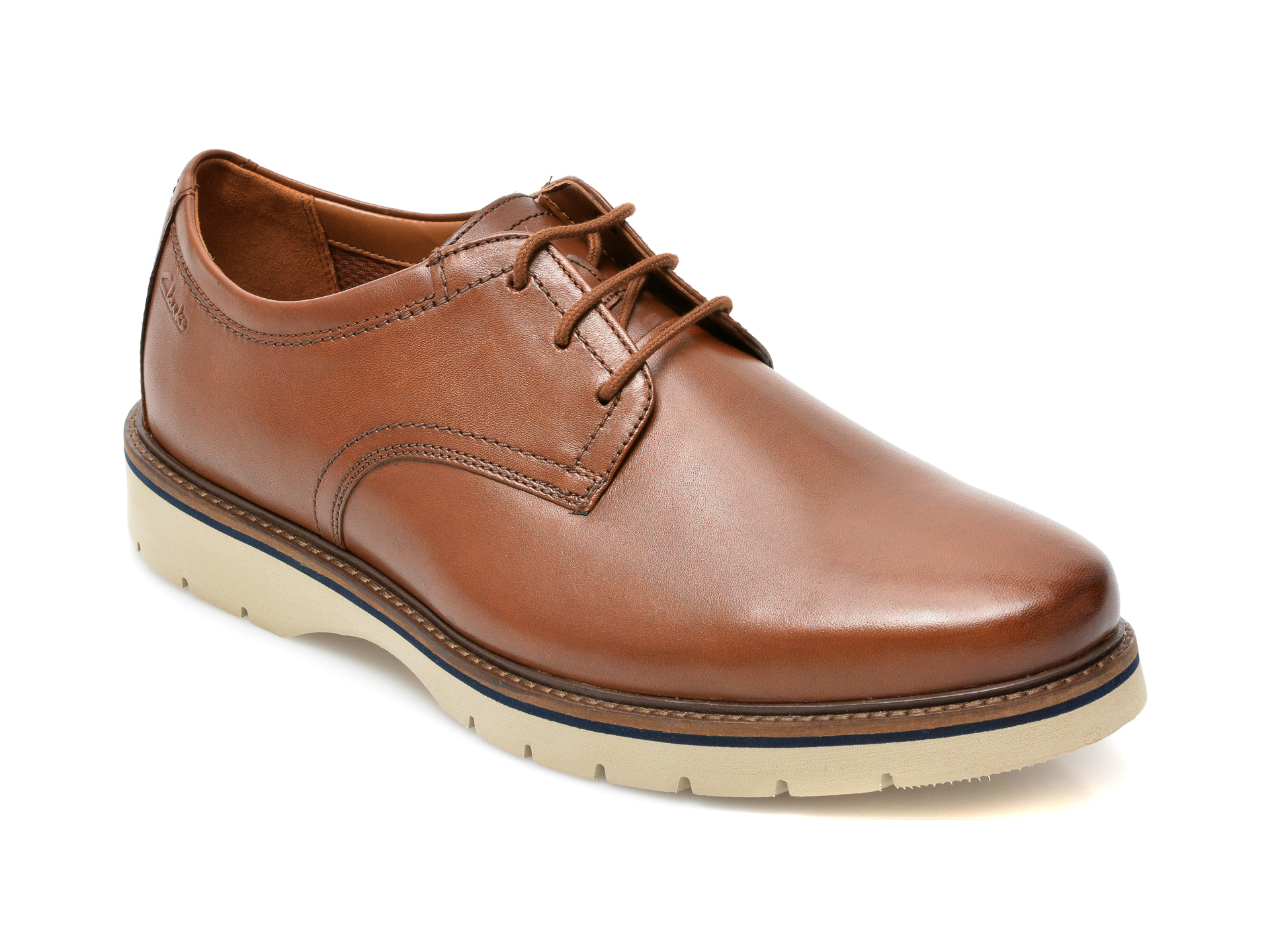 Pantofi CLARKS maro, Bayhill Plain, din piele naturala Clarks imagine 2022 reducere