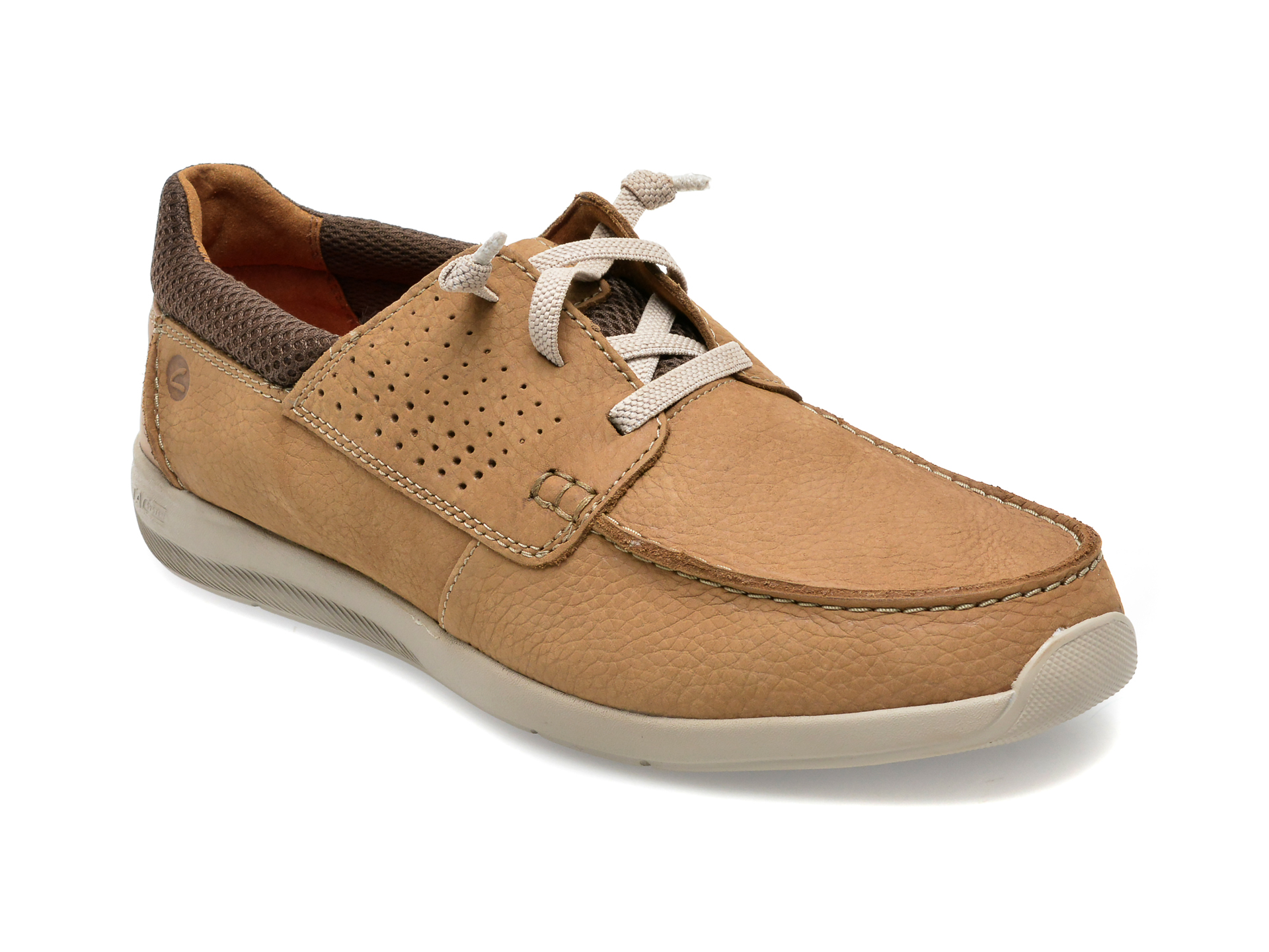 Pantofi CLARKS maro, GORWIN MOC 04-2, din nabuc /barbati/pantofi imagine noua