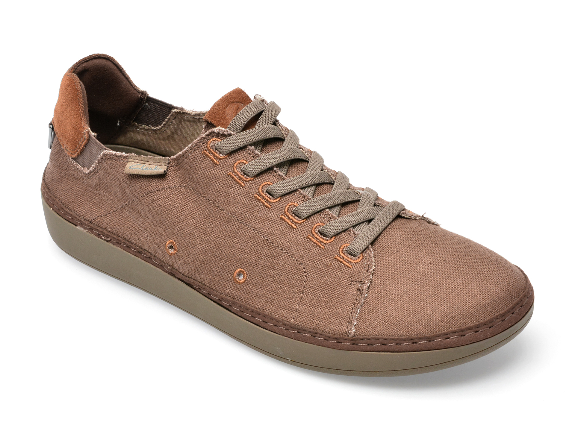 Pantofi CLARKS maro, HIGLLAC, din material textil /barbati/pantofi imagine noua 2022