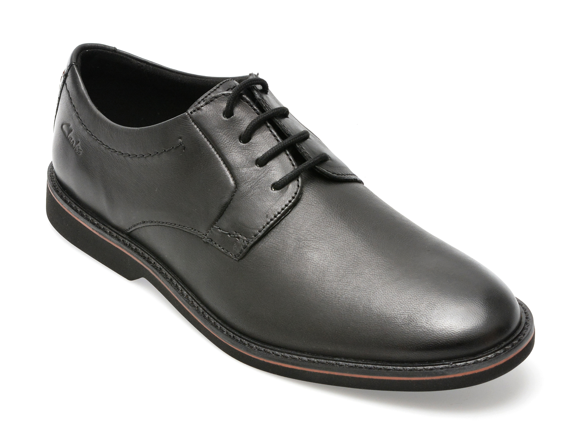Pantofi CLARKS negri, ATTLTLA, din piele naturala /barbati/pantofi
