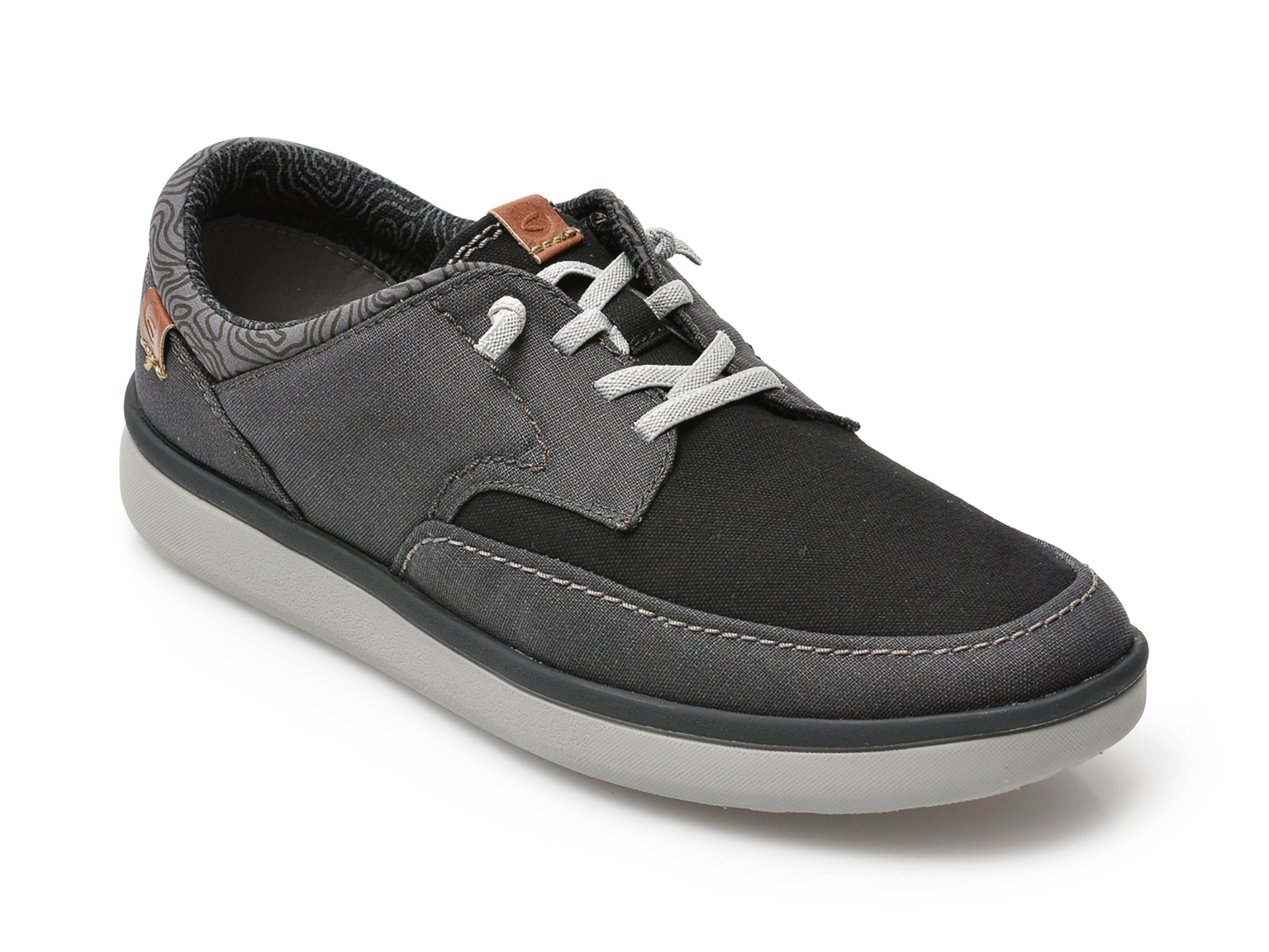 Pantofi CLARKS negri, CANTLOW, din material textil 2023 ❤️ Pret Super Black Friday otter.ro imagine noua 2022