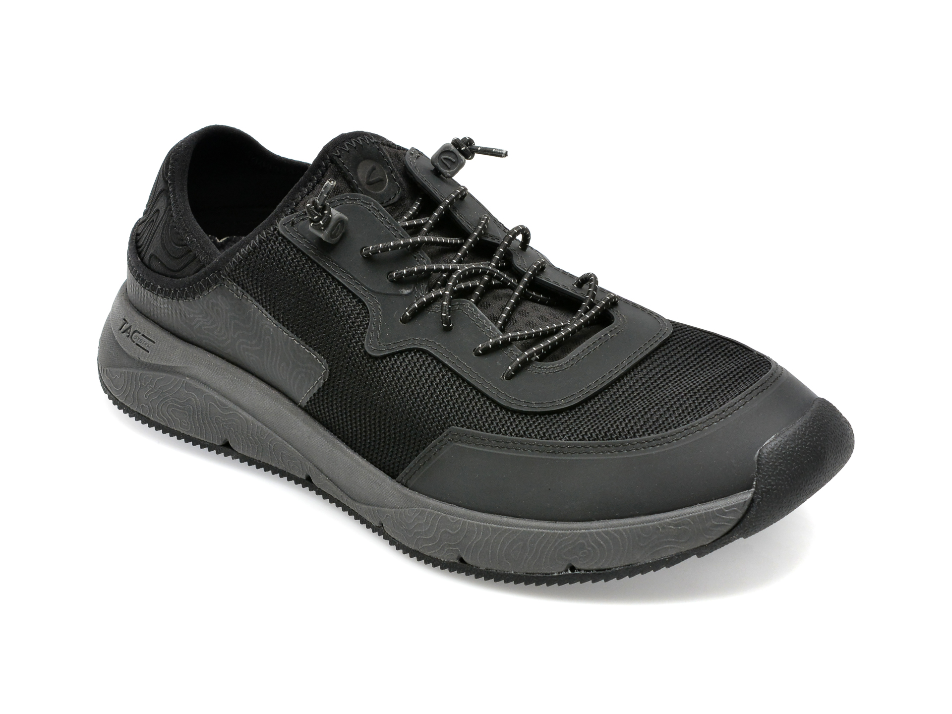 Pantofi CLARKS negri, DAVIS LOW 01-T, din material textil BARBATI 2023-06-05