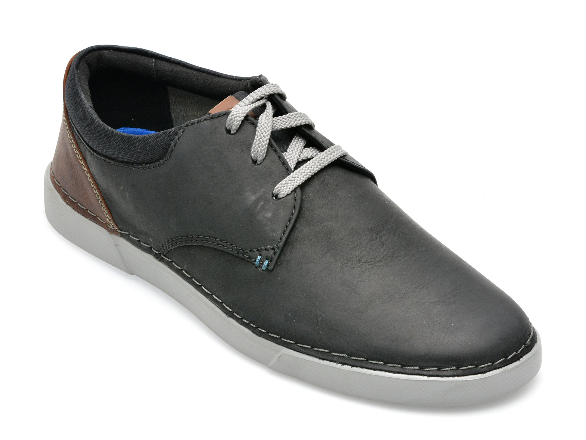 Pantofi CLARKS negri, GERELD LACE 0912, din piele naturala