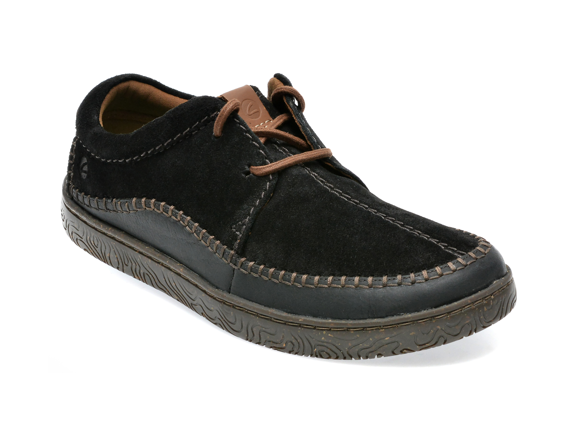 Pantofi CLARKS negri, HODSSEA, din piele intoarsa /barbati/pantofi imagine noua 2022