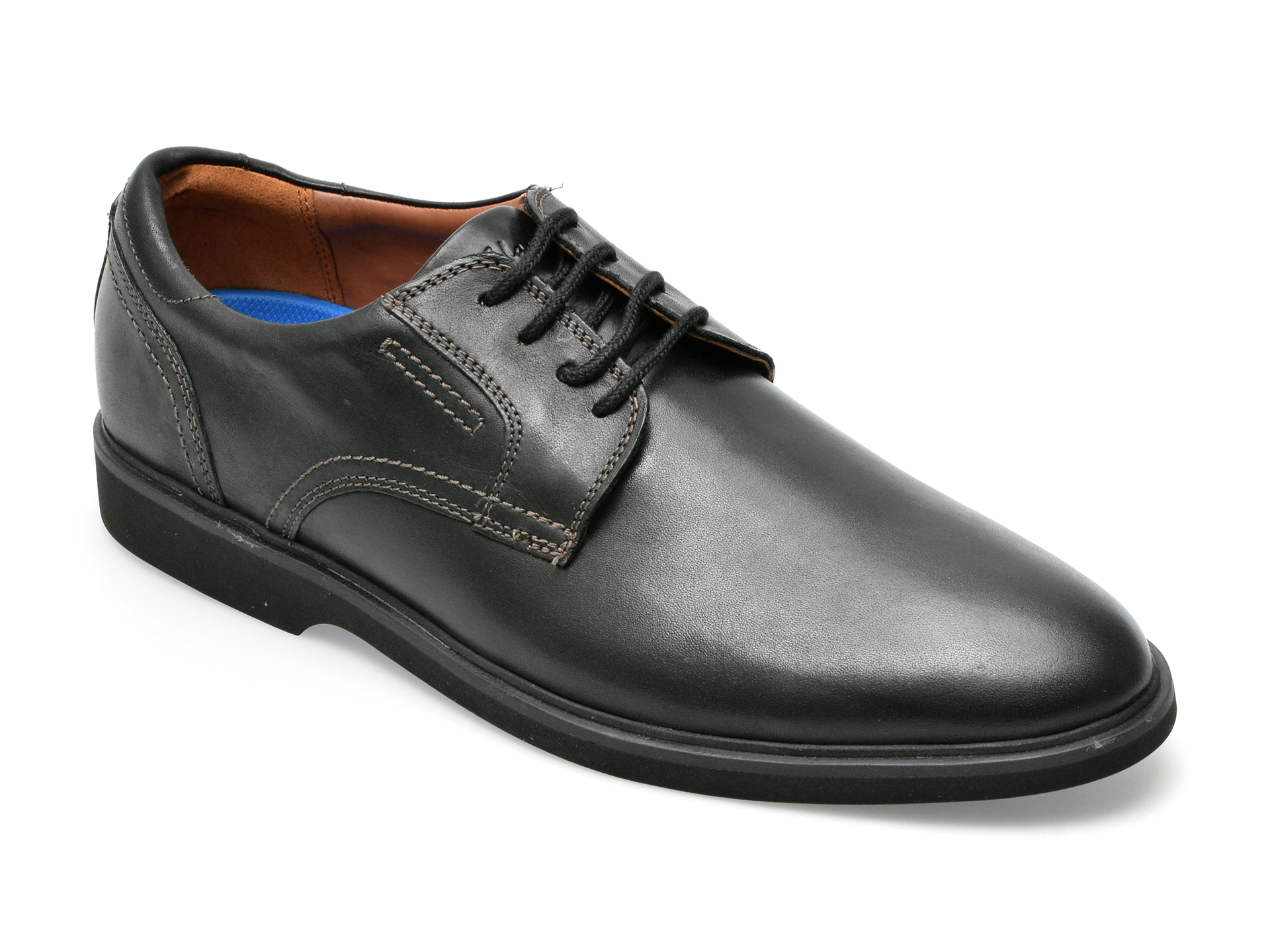 Pantofi CLARKS negri, MALWOOD LACE 01-N, din piele naturala /barbati/pantofi imagine super redus 2022