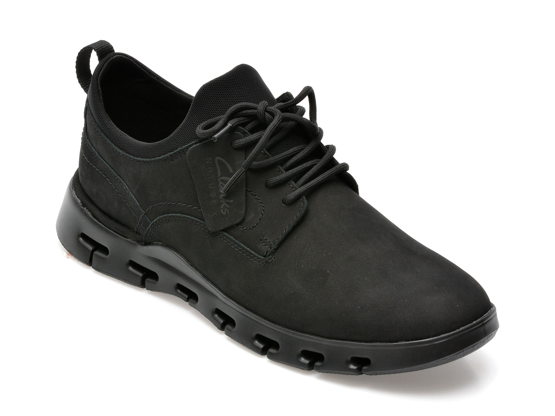 Pantofi CLARKS negri, NATUXTW, din nabuc barbati 2023-03-21