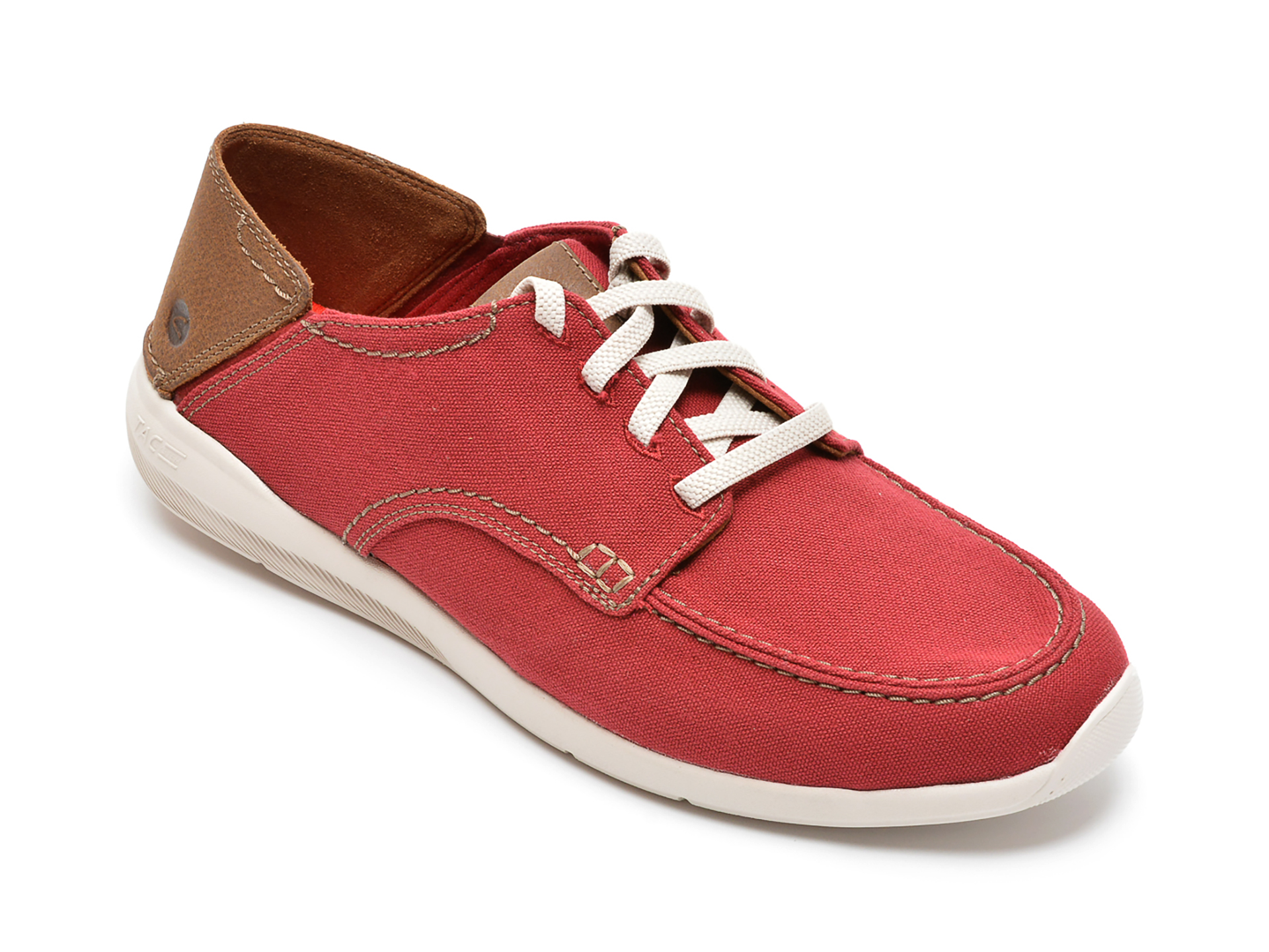 Pantofi CLARKS rosii, GORWLAC, din material textil 2023 ❤️ Pret Super Black Friday otter.ro imagine noua 2022