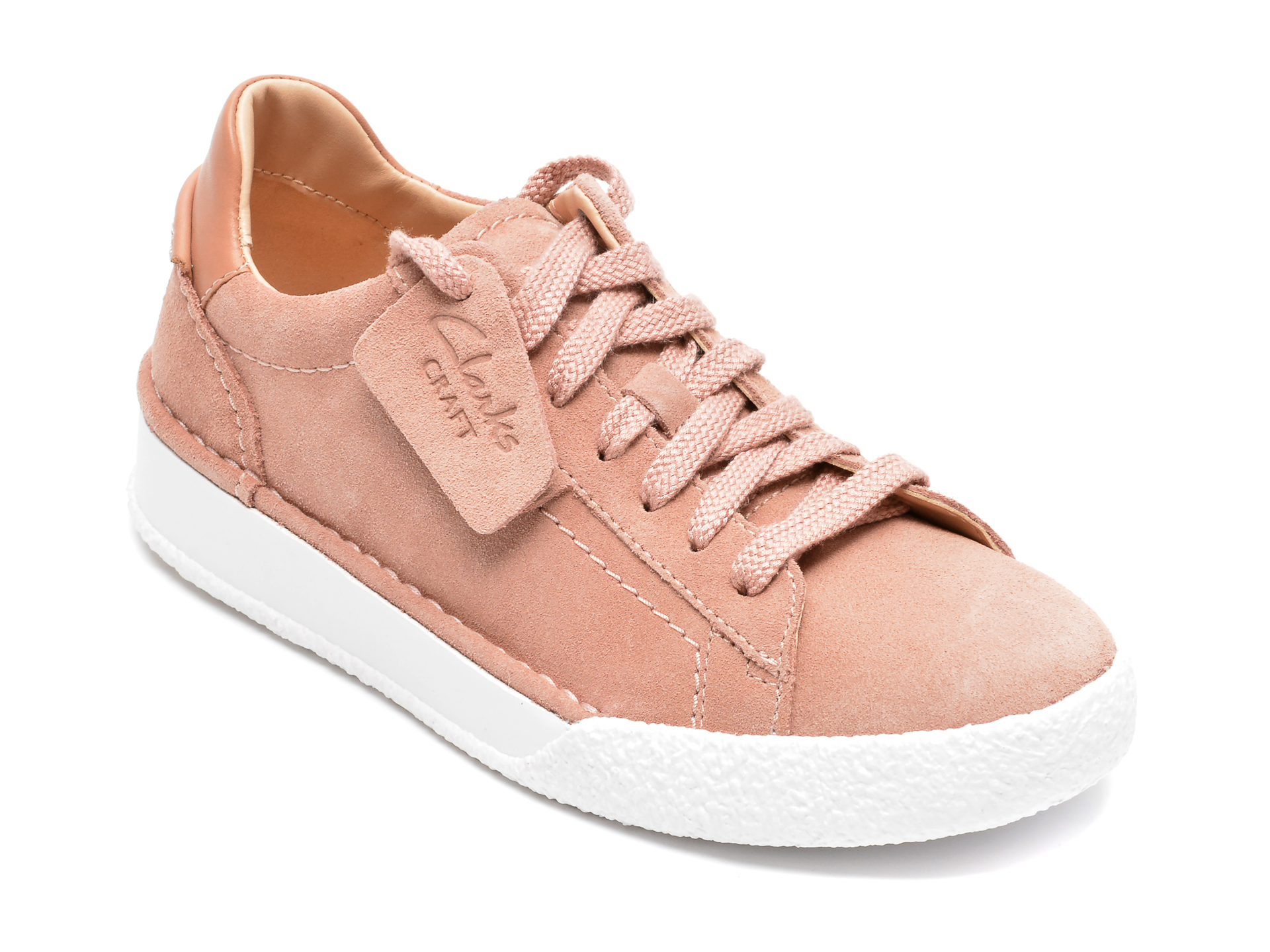 Pantofi CLARKS roz, CRACULA, din piele intoarsa /femei/pantofi imagine noua