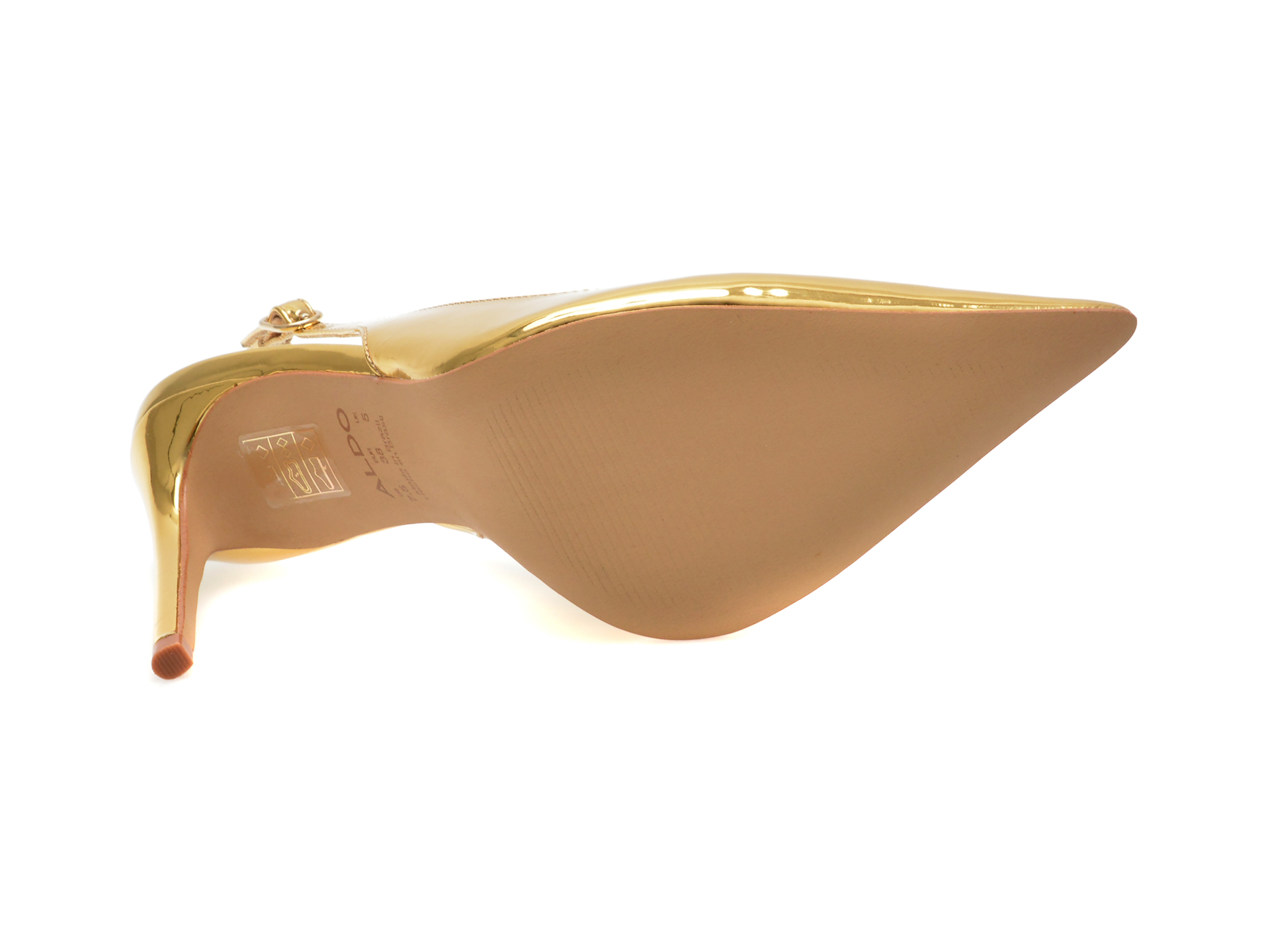 Pantofi eleganti ALDO aurii, 13736279, din piele ecologica lacuita