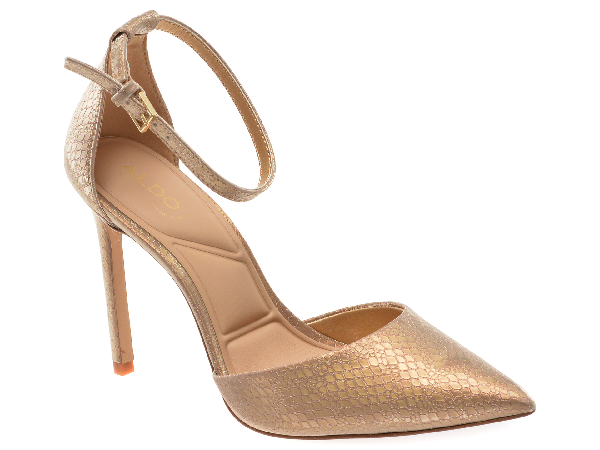Pantofi eleganti ALDO aurii, 13773244, din piele ecologica
