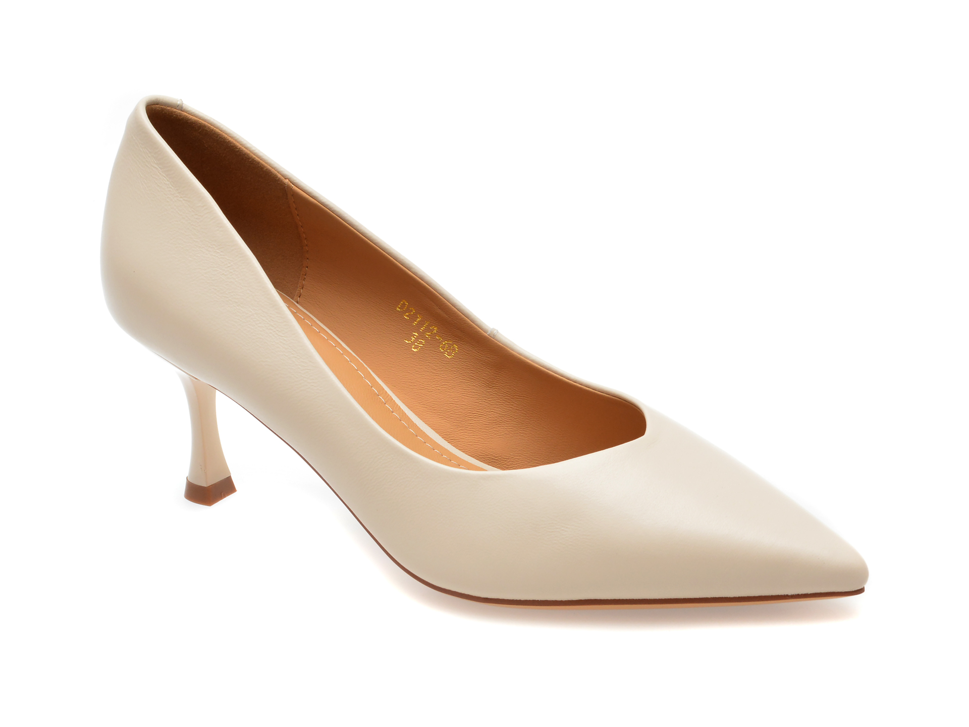 Pantofi eleganti EPICA albi, 6, din piele naturala