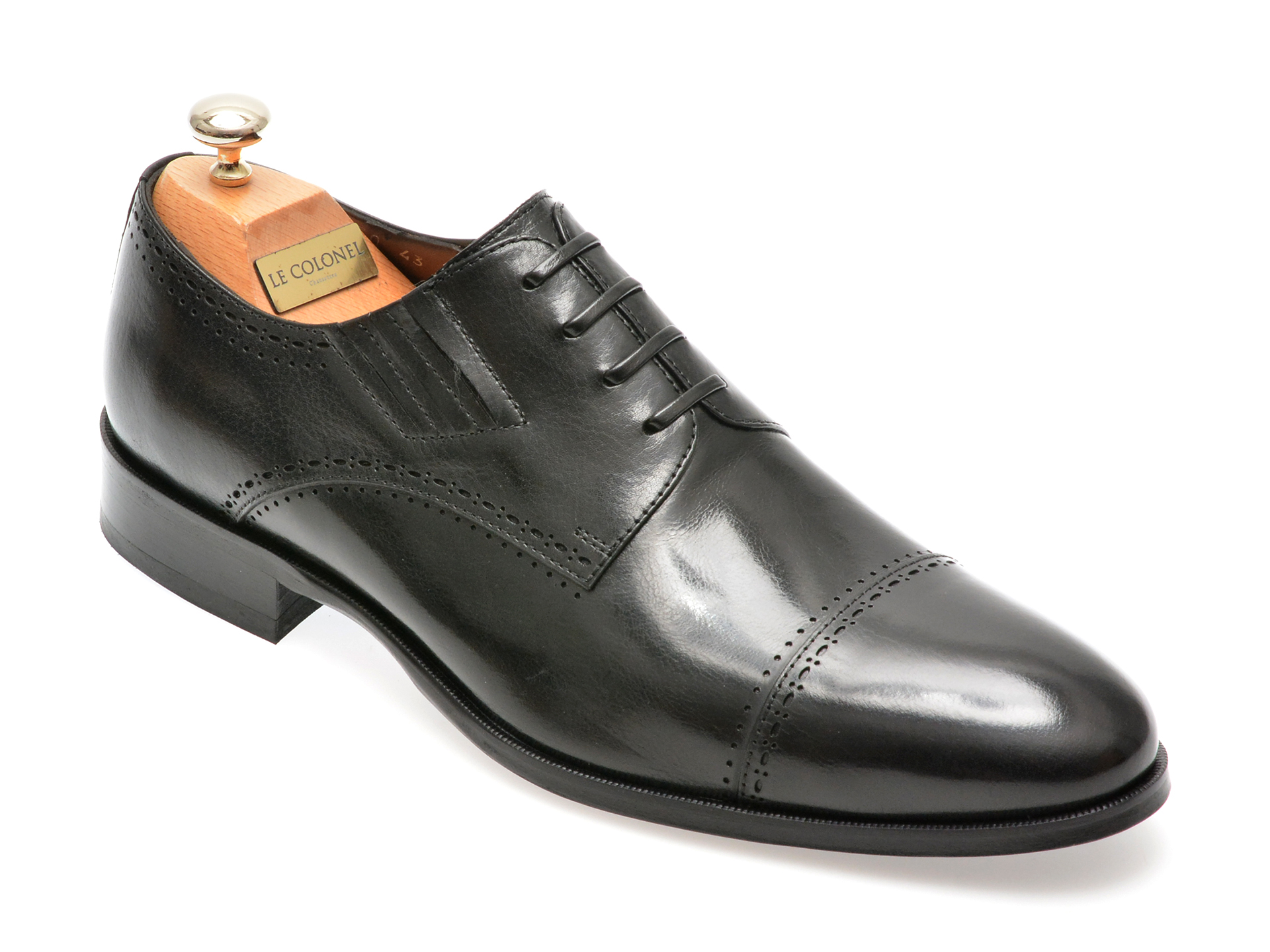 Pantofi Eleganti LE COLONEL negri, 50930, din piele naturala