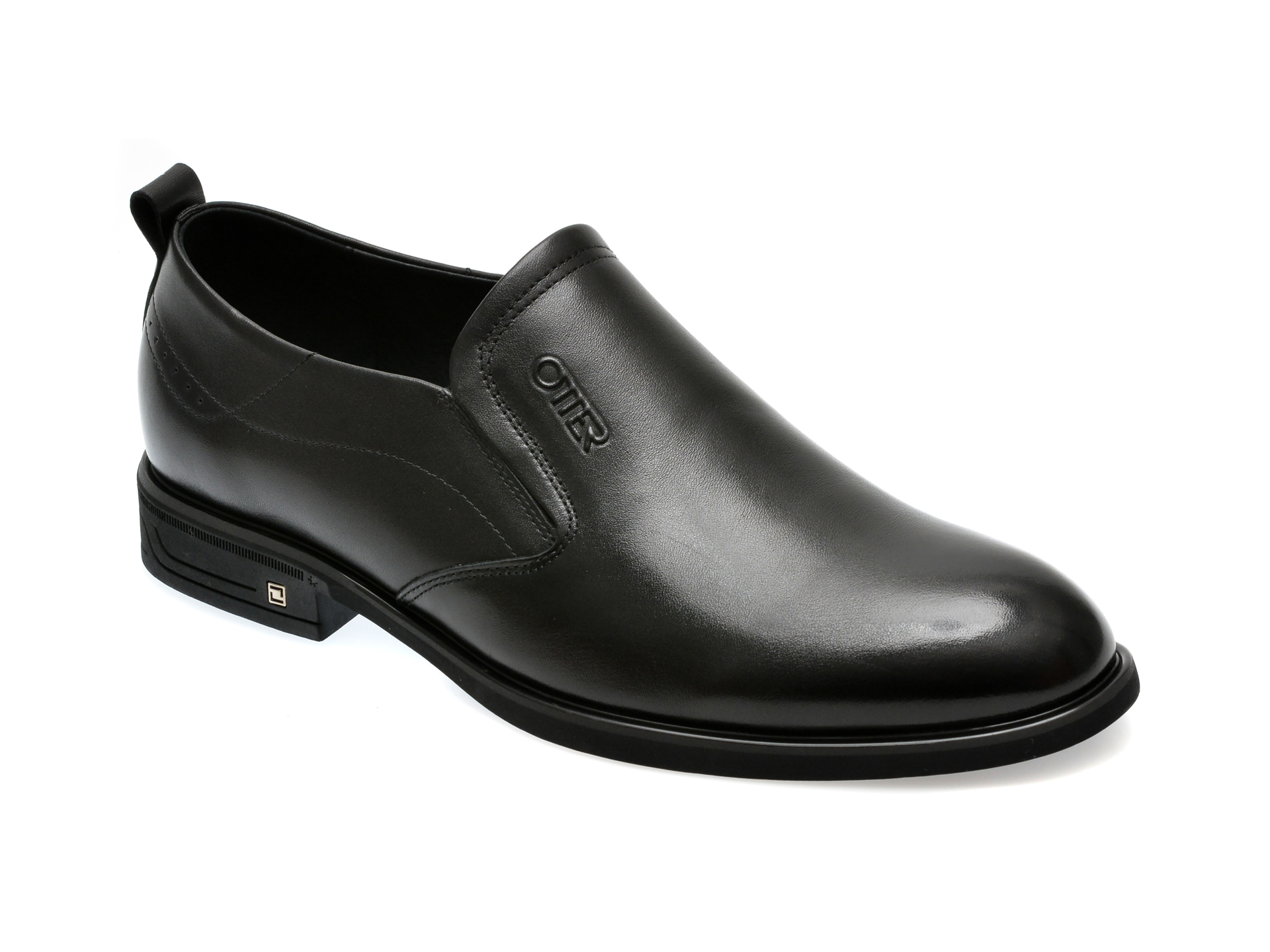 Pantofi eleganti OTTER negri, 37025, din piele naturala