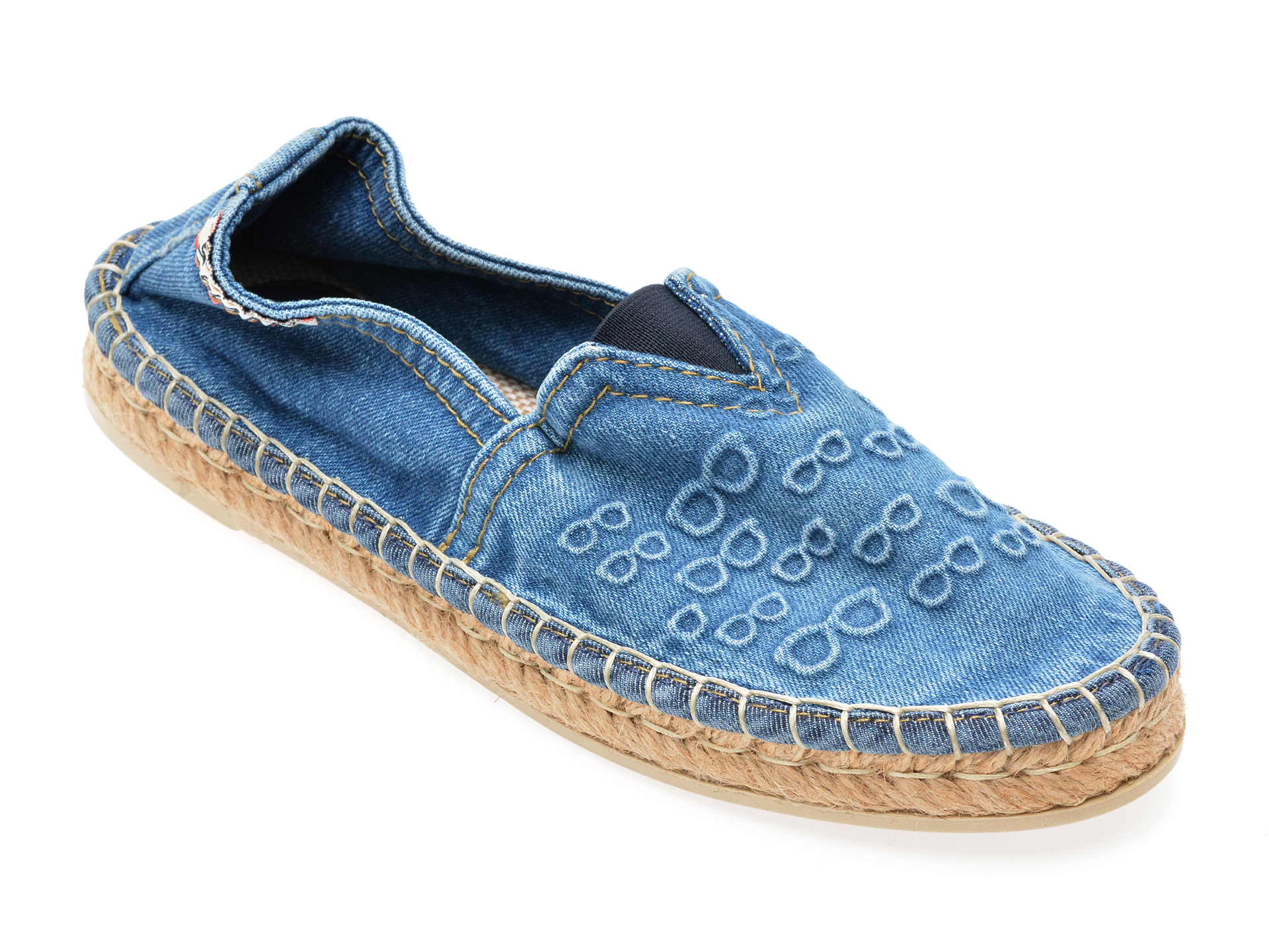 Pantofi EMANI albastri, 2007, din material textil