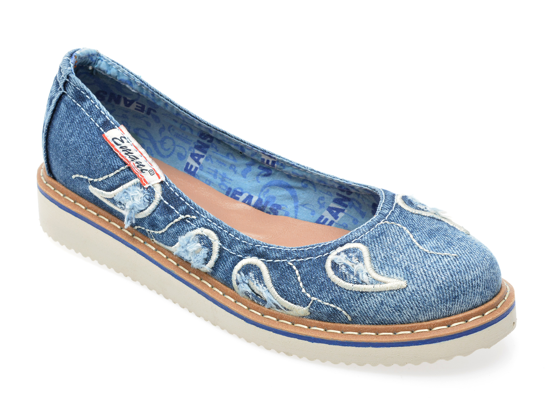 Pantofi EMANI albastri, 2032, din material textil EMANI
