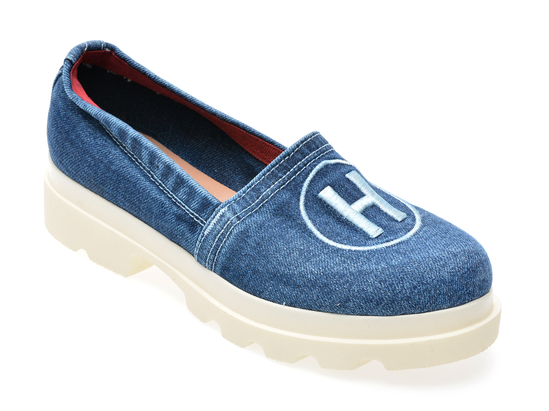 Pantofi EMANI albastri, 20361, din material textil /femei/sandale