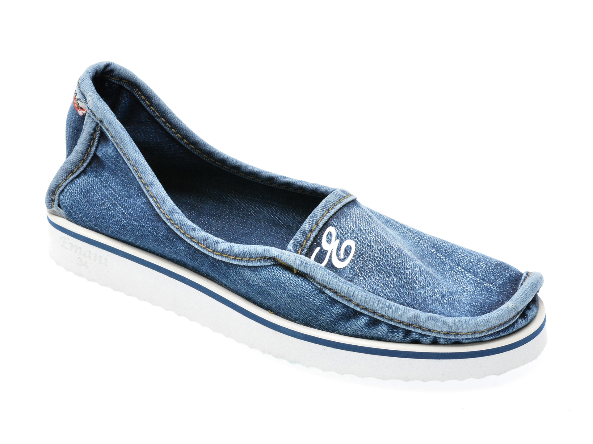 Pantofi EMANI albastri, 20394, din material textil EMANI