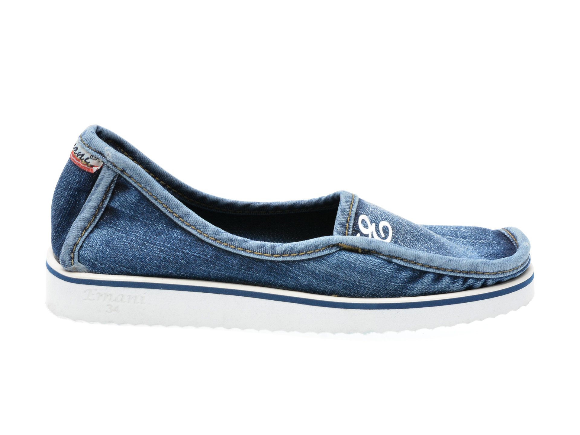 Pantofi EMANI albastri, 20394, din material textil - 1