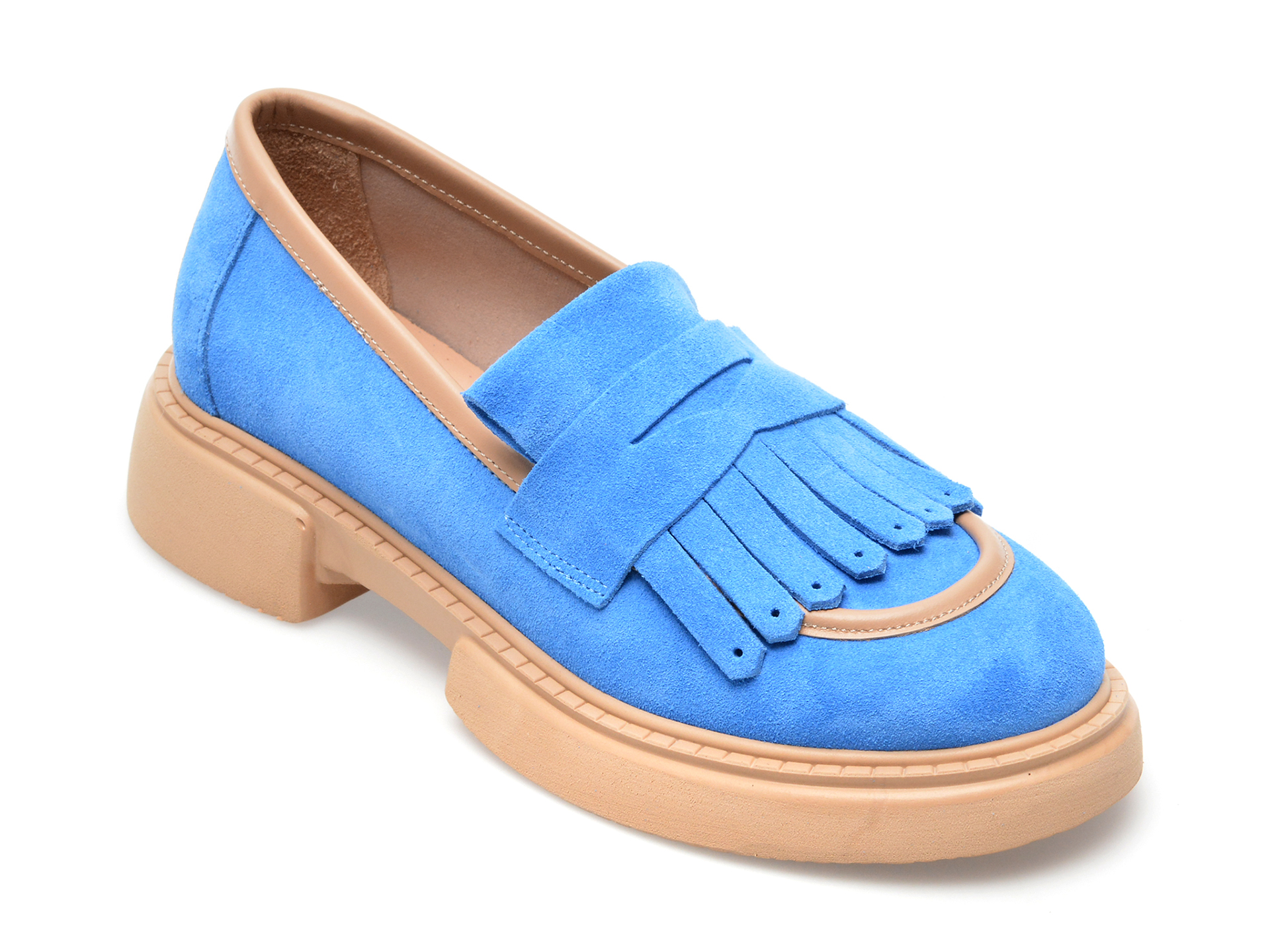 Pantofi EPICA albastri, 116723, din piele intoarsa /femei/pantofi