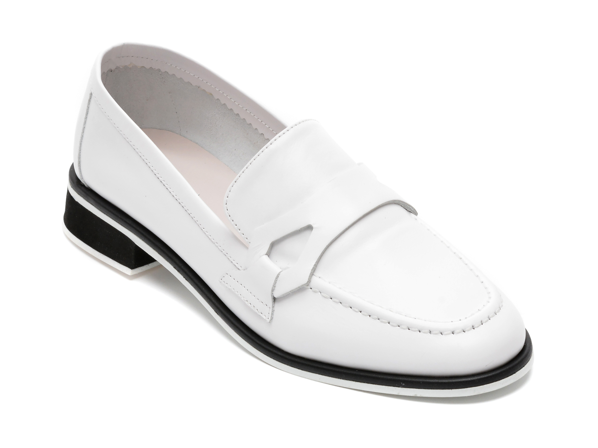 Pantofi EPICA albi, 208416, din piele naturala /femei/pantofi