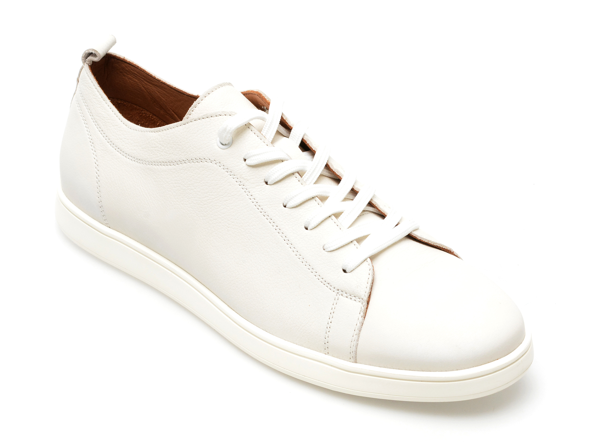 Pantofi EPICA albi, 3460, din piele naturala /barbati/pantofi