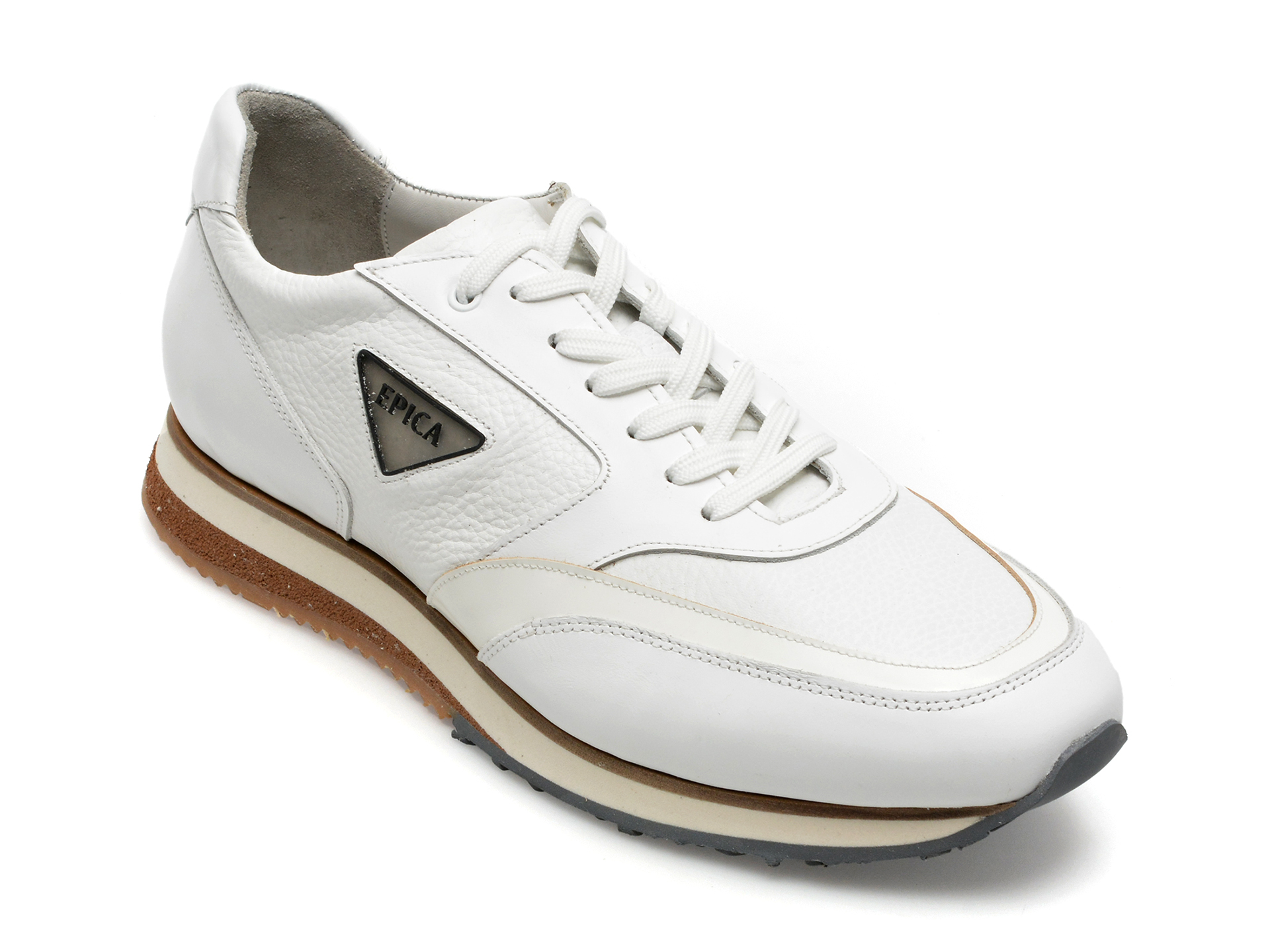 Pantofi EPICA albi, 3476, din piele naturala /barbati/pantofi imagine super redus 2022